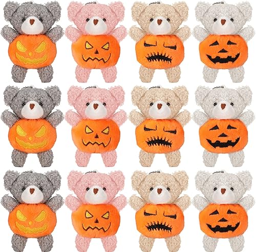 Miniatura 7 de Zomiboo 12 piezas de mini oso de peluche de 4 pulgadas a granel pequeños osos de felpa suaves y lindos, juguetes de peluche, regalos para llavero de