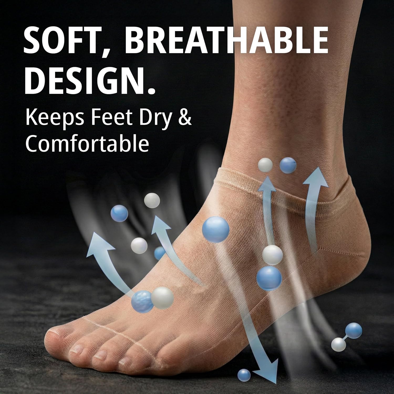 Leather Hero Disposable Try On Socks - Tan Footies for Women, 72 Pairs/144 Pieces