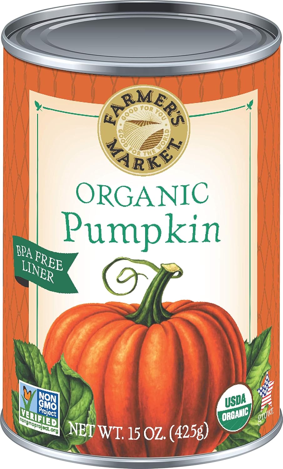 Farmers Market Organic Pumpkin, 15-Ounce (Pack of 6)