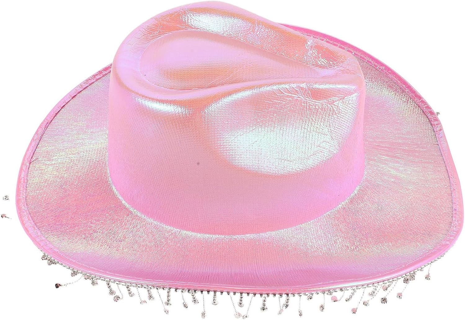 Pink Sparkling Western Hat for Women Men Girls Xmas Halloween