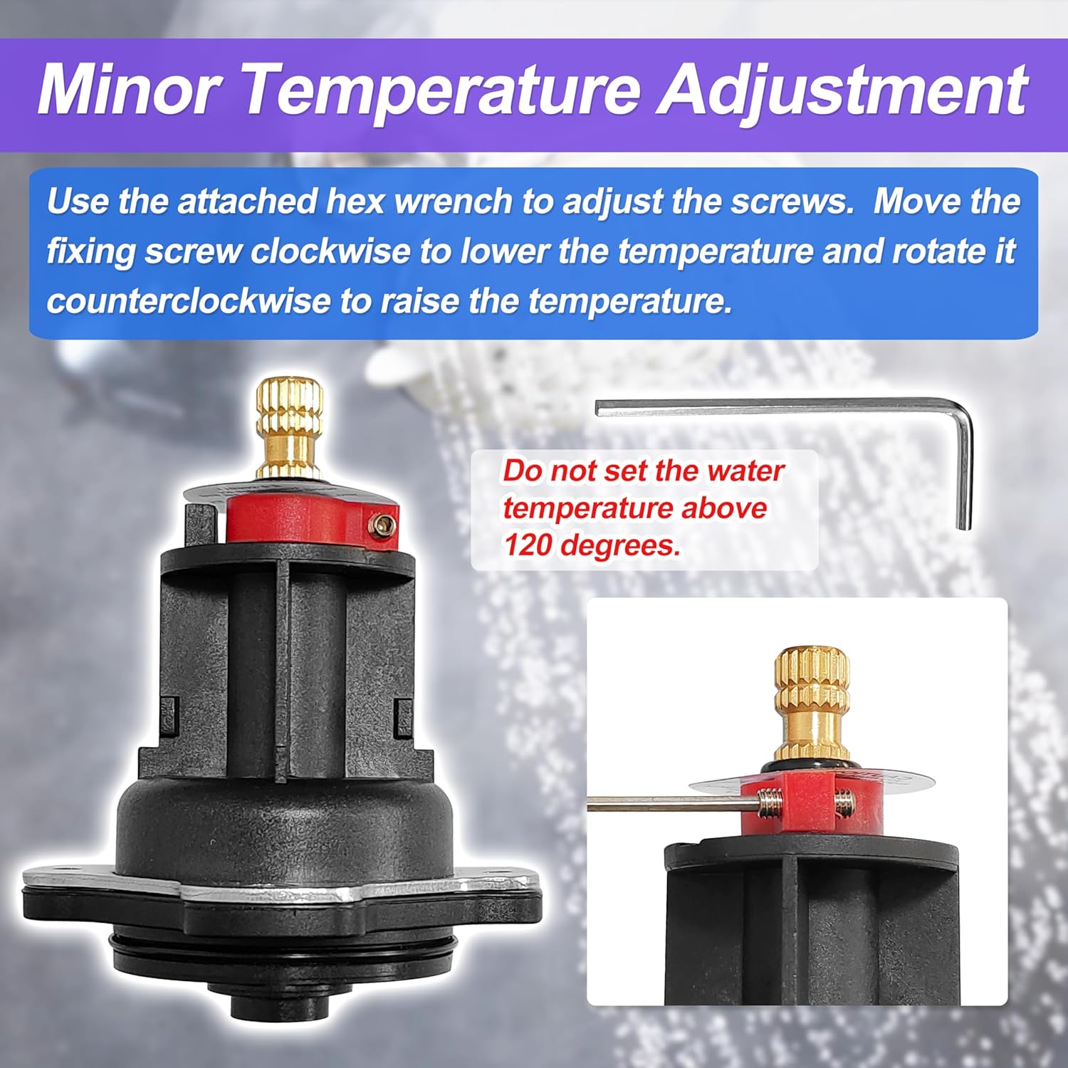 2 Pack Mixer Balancing Cap Assembly GP77759 Compatible with Rite-Temp Pressure Balance 1/2" Shower Valve and the K-304 valve,Aftermarket Part.