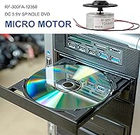Vista 2 de uxcell Metal RF-300FA-12350 DC 5.9V Husillo DVD Micro Motor, 0.9 x 0.5 in para reproductor de DVD CD, 1 PC Plata Negro