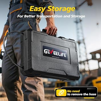 GEVEELIFE Electric Grease Gun 2-in-1 Design with 24000mAh Batteries, Fast Charger & Quick Locking Coupler, 12,000 PSI - Works with Bulk & Cartridge Grease for Farm, Truck, Construction