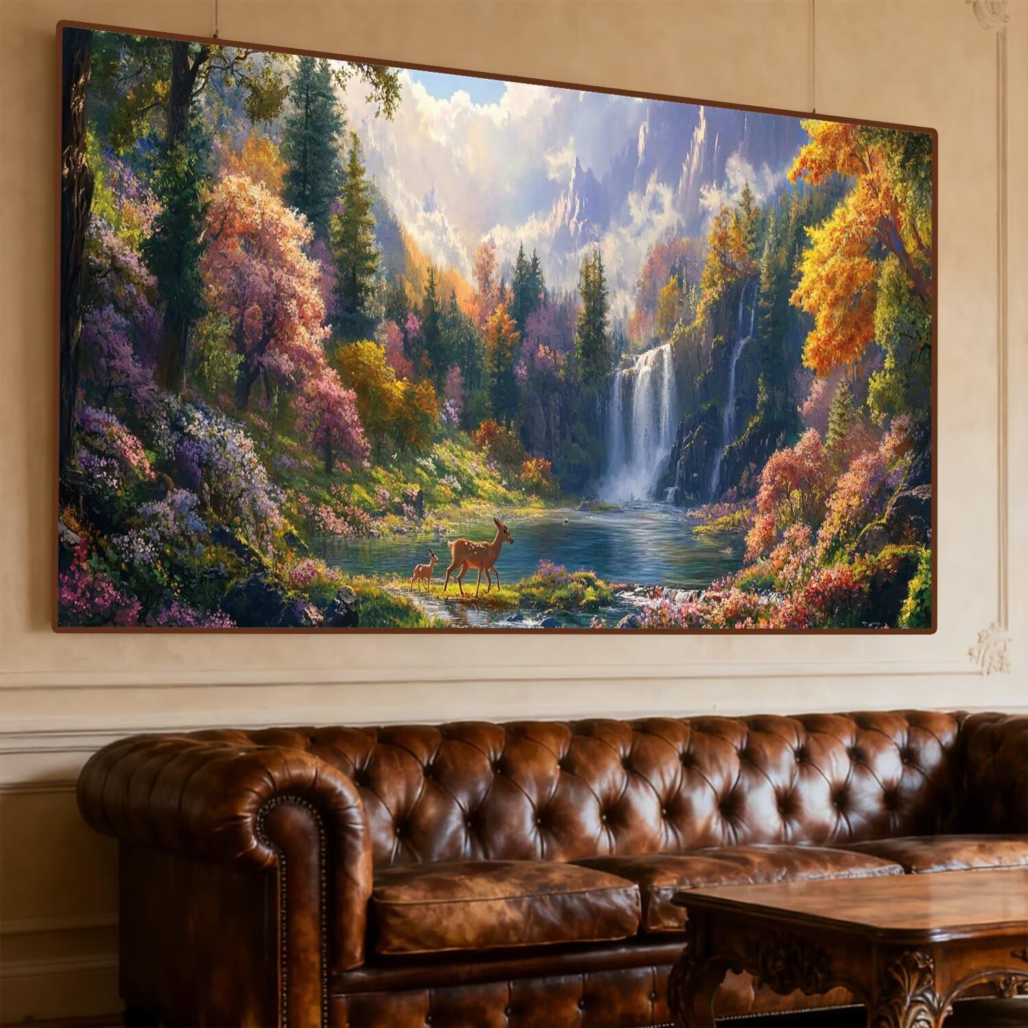 Malowanie diamentami Jesień Diamentowy Obraz Pełny zestaw 140 x 70 cm Diamentowe malowanie dziewczyna malować według numerów, DIY Diamenty Kryształ Sztuka Mozaika DIY Malarstwo dla dorosłych Prezenty