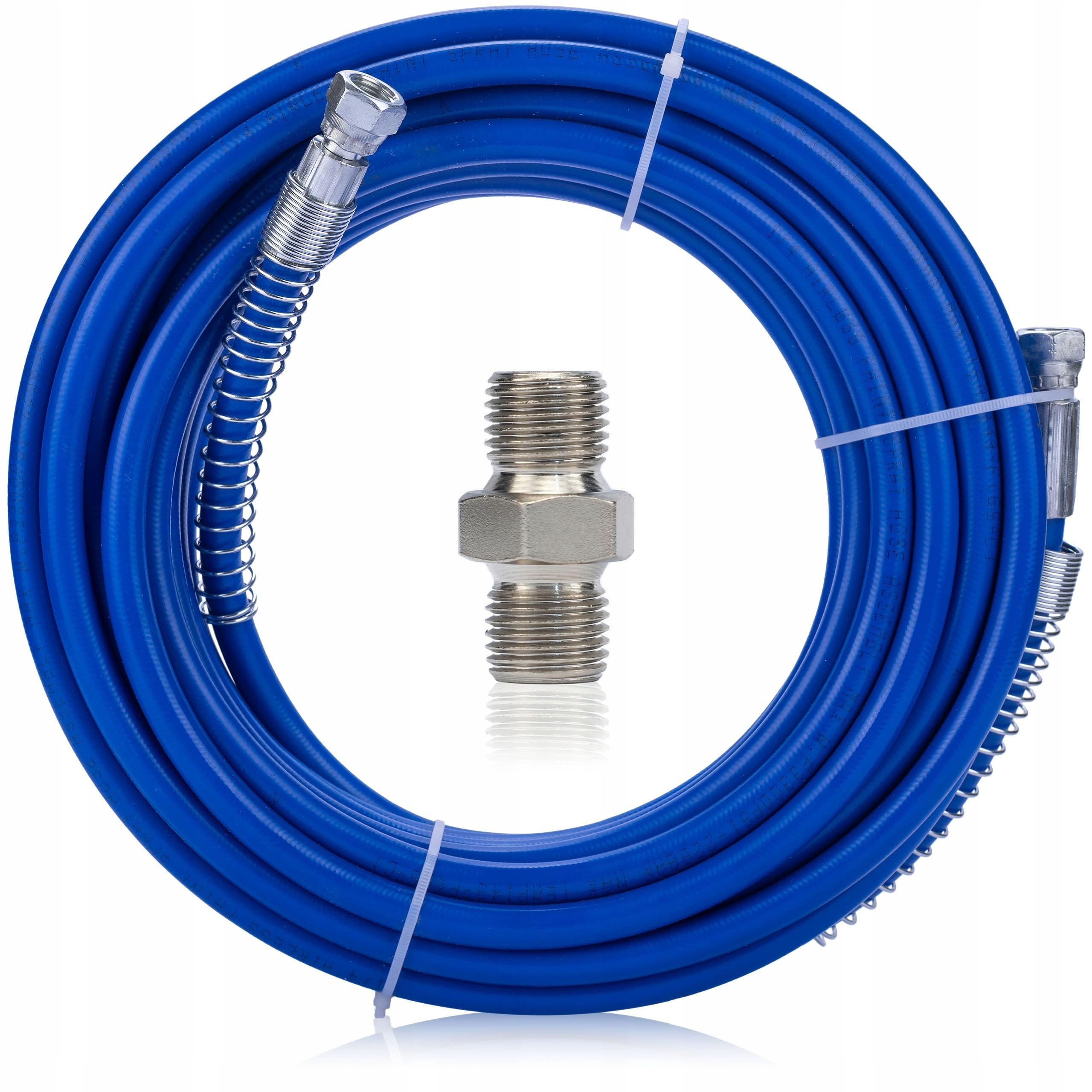 Rosfix Juego de manguera de pulverizador de pintura de 15 m + adaptador - pieza de repuesto para pulverizador de pintura Wagner & Graco | rosca de 1/4 de pulgada | barra 228 | Manguera TPU con