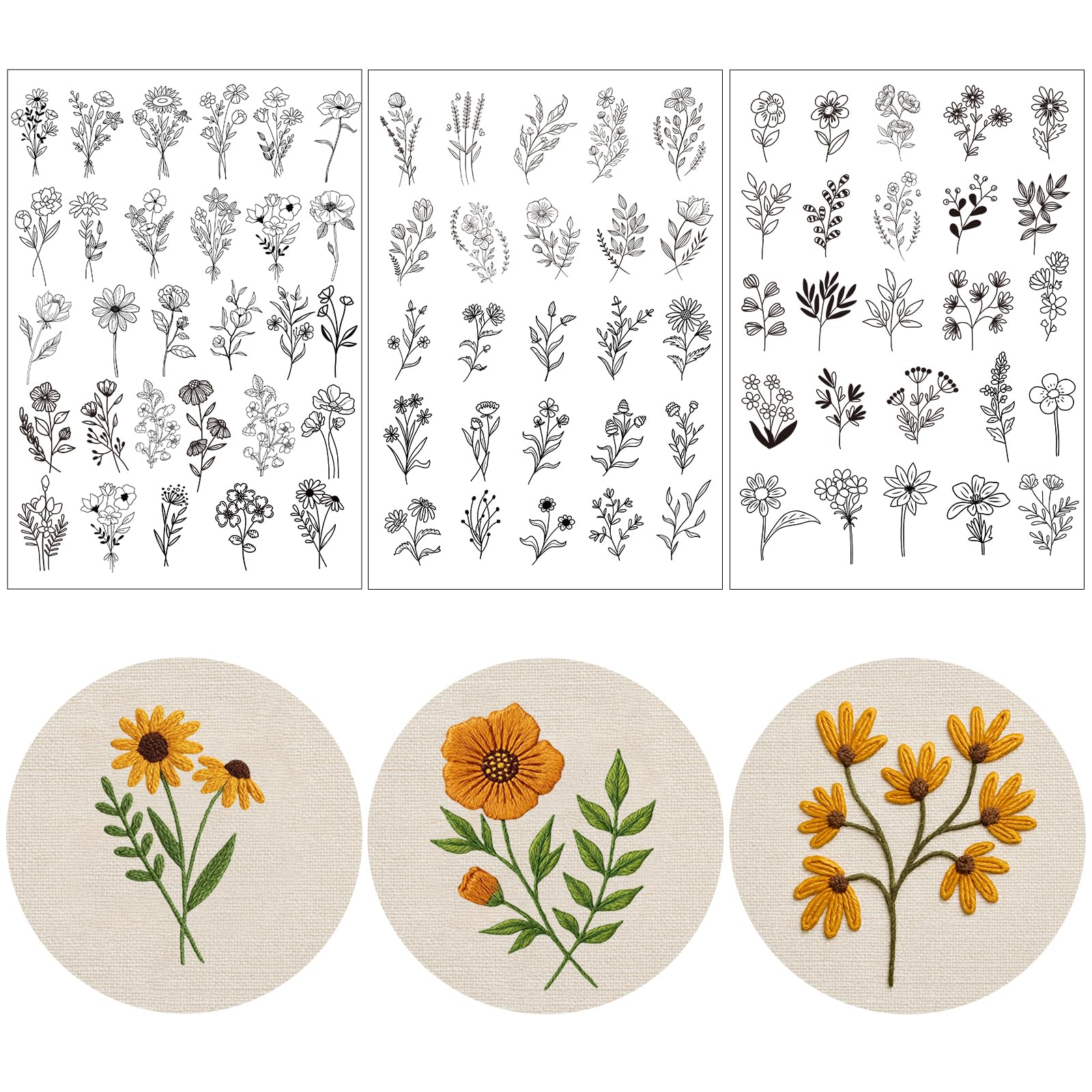 Papier à broder soluble pour transférer facilement vos motifs floraux et réussir chaque broderie