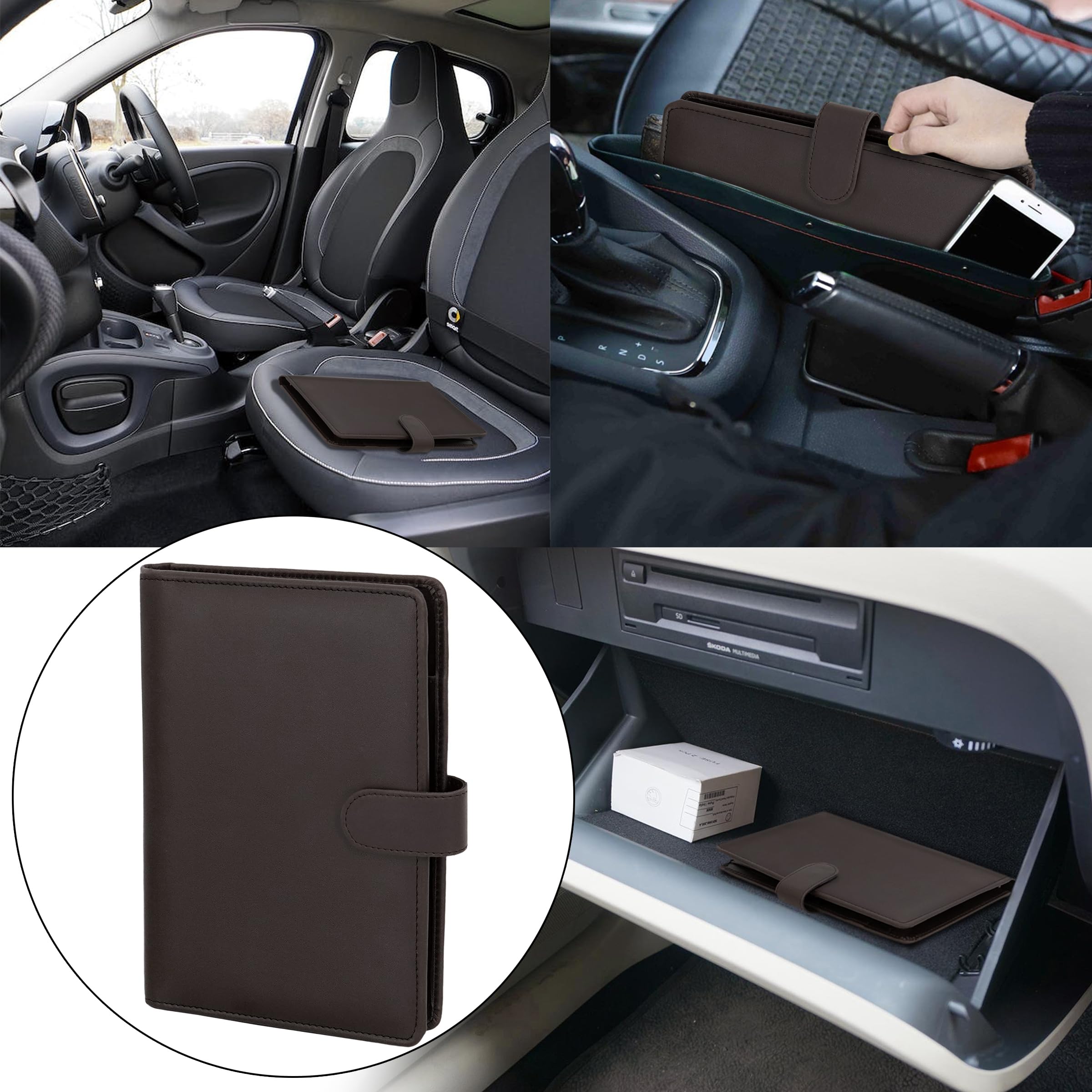 Storite Car Document Holder Owner Manual (Dark Brown) 4