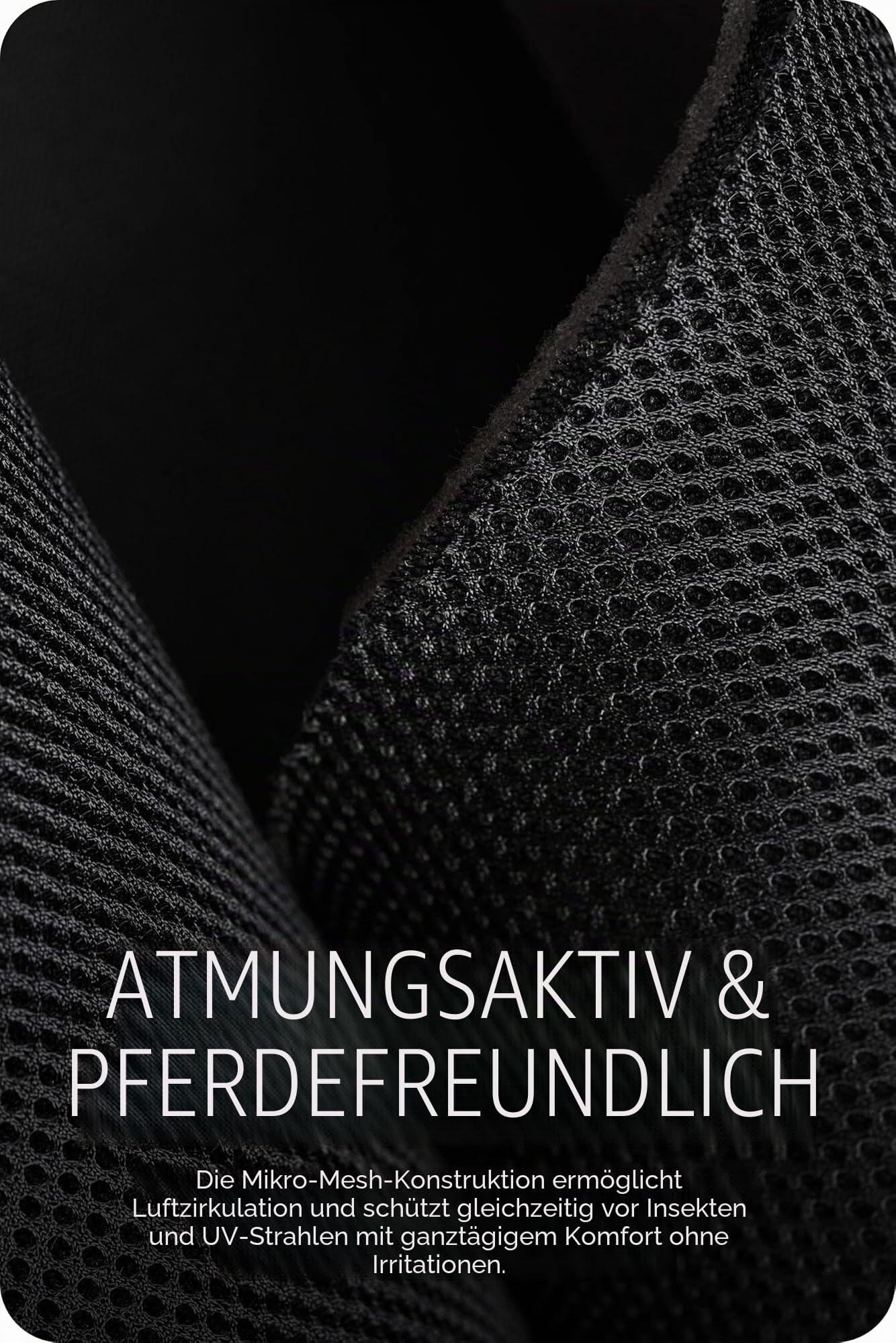Horze Fliegenhaube für Pferde, Fliegenmaske mit Schutz für Nüstern und Ohren, UV Schutz, Braun, F