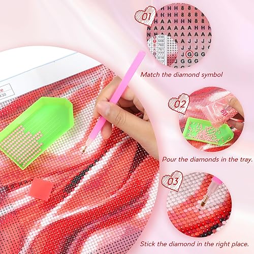 Miniatura 5 de UPABLUNSO Juego de oración de pintura de diamantes de la Virgen María por números 5D, kit de oración redonda completa para adultos, decoración de