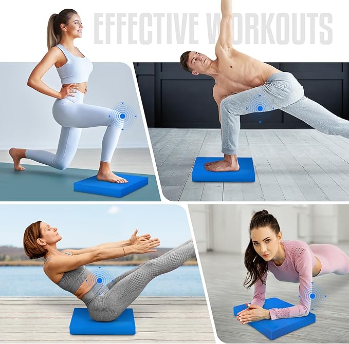 The Yes4All Large Foam Balance Pad is a versatile fitness accessory designed for a variety of exercises, including yoga, balance training, and strength workouts. Made from high-quality, non-slip foam, this pad offers a safe and comfortable surface that helps users improve their balance, stability, and core strength. The textured surface of the foam ensures enhanced grip, minimizing the risk of slipping during workouts. Its large size provides ample space for standing, kneeling, and sitting exercises, making it suitable for users of all fitness levels.