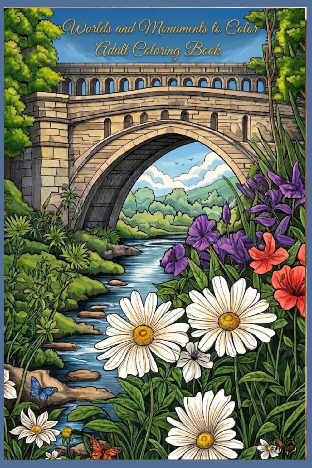 Worlds and Monuments to Color,adult coloring book: “Explore Famous Places Around the Globe”