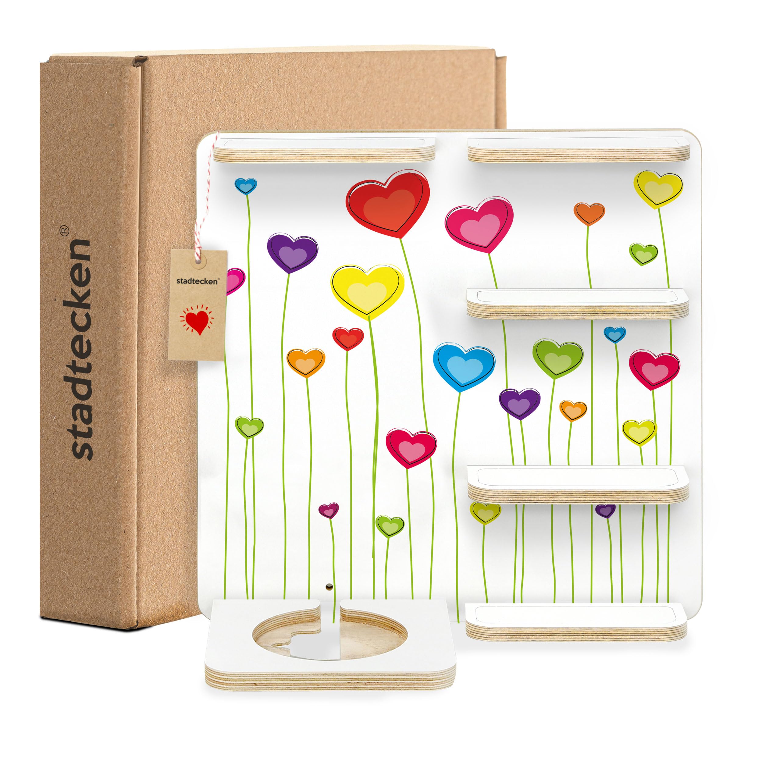 stadtecken Wooden Music Box Shelf - Fits Toniebox & Approx. 40 Tonies, Balloons, Kompakt - Image 3