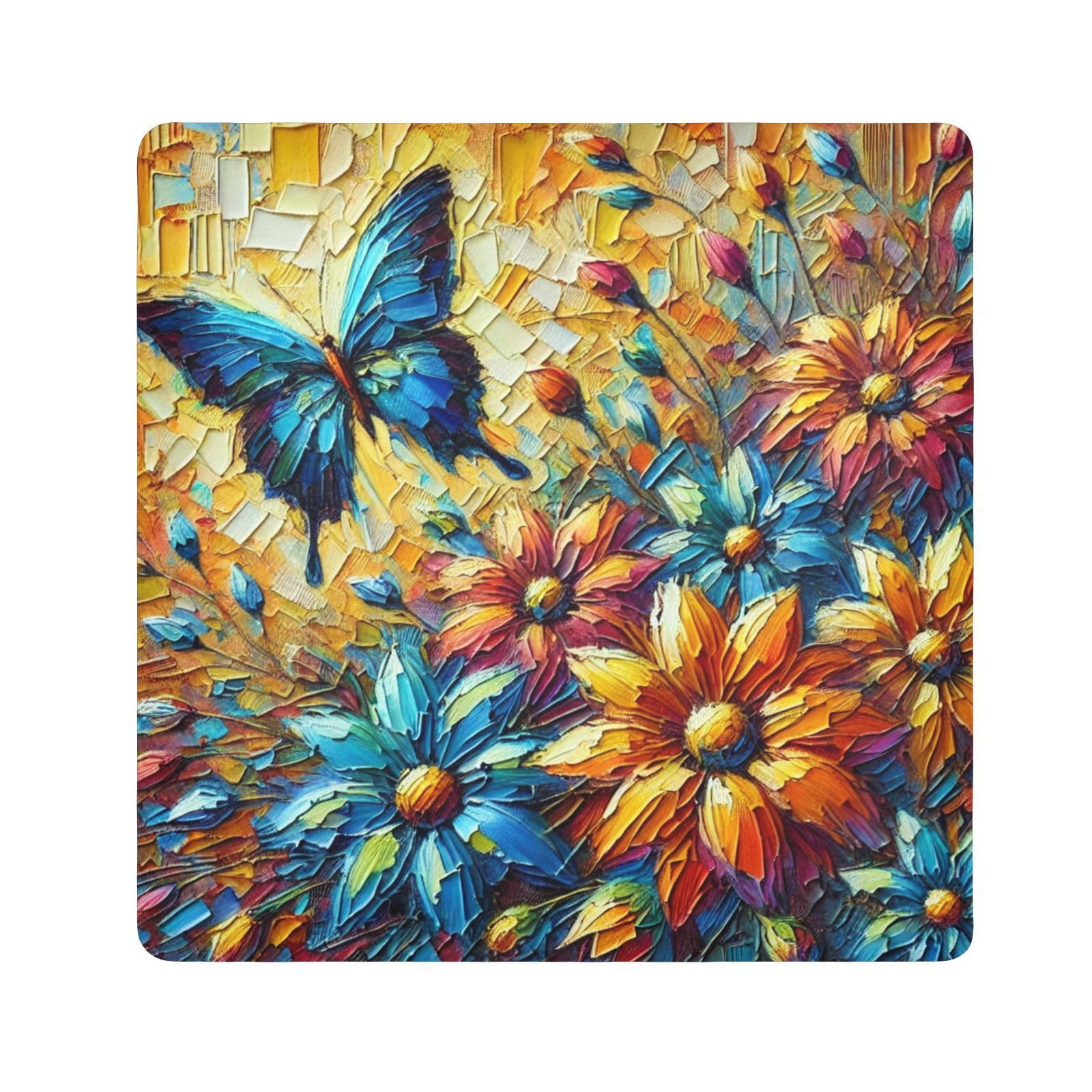 Joko Ivery Blue Butterfly Flowers Yellow Camera Lens Wrap 21.7