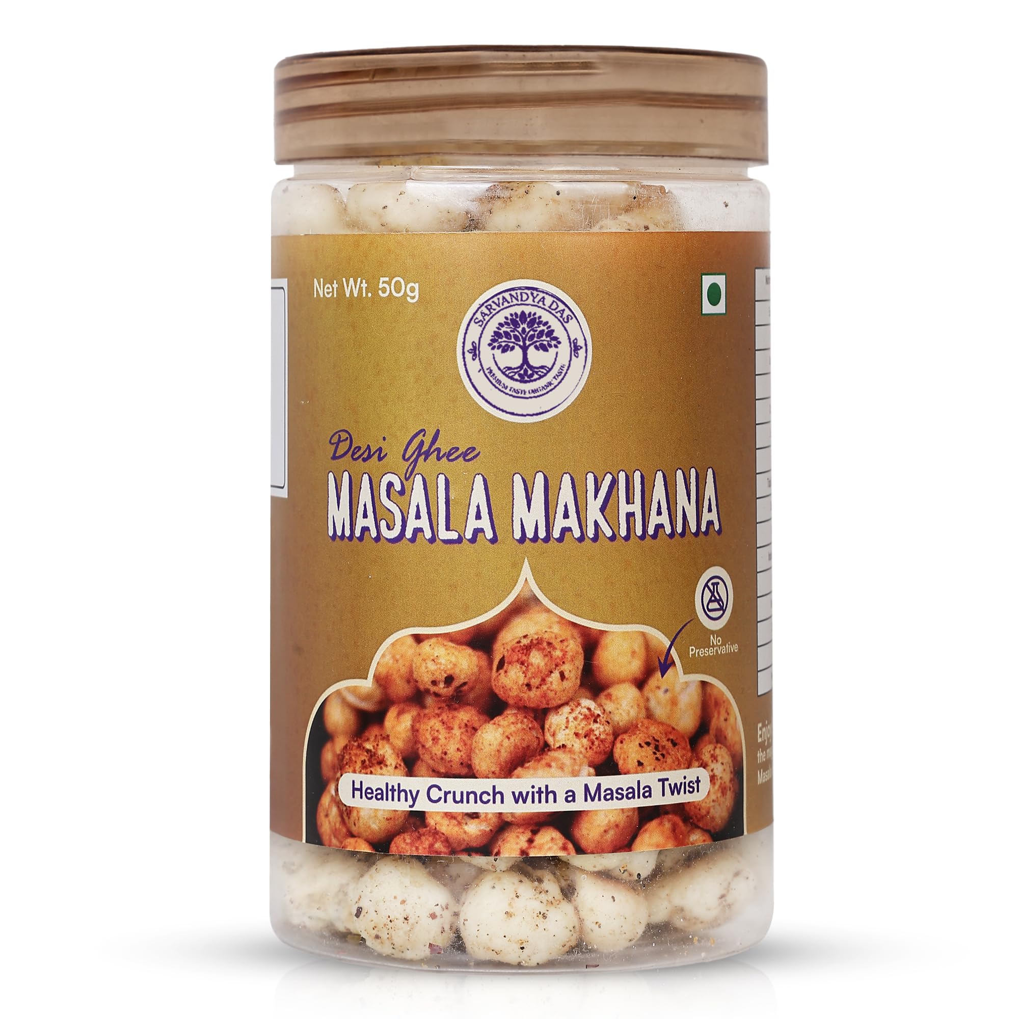 Desi Ghee Masala Makhana | Namkeen Snacks & Puffed Snacks | Healthy Snack | Cholesterol Free | Gluten Free | Rich In Protein & Fiber