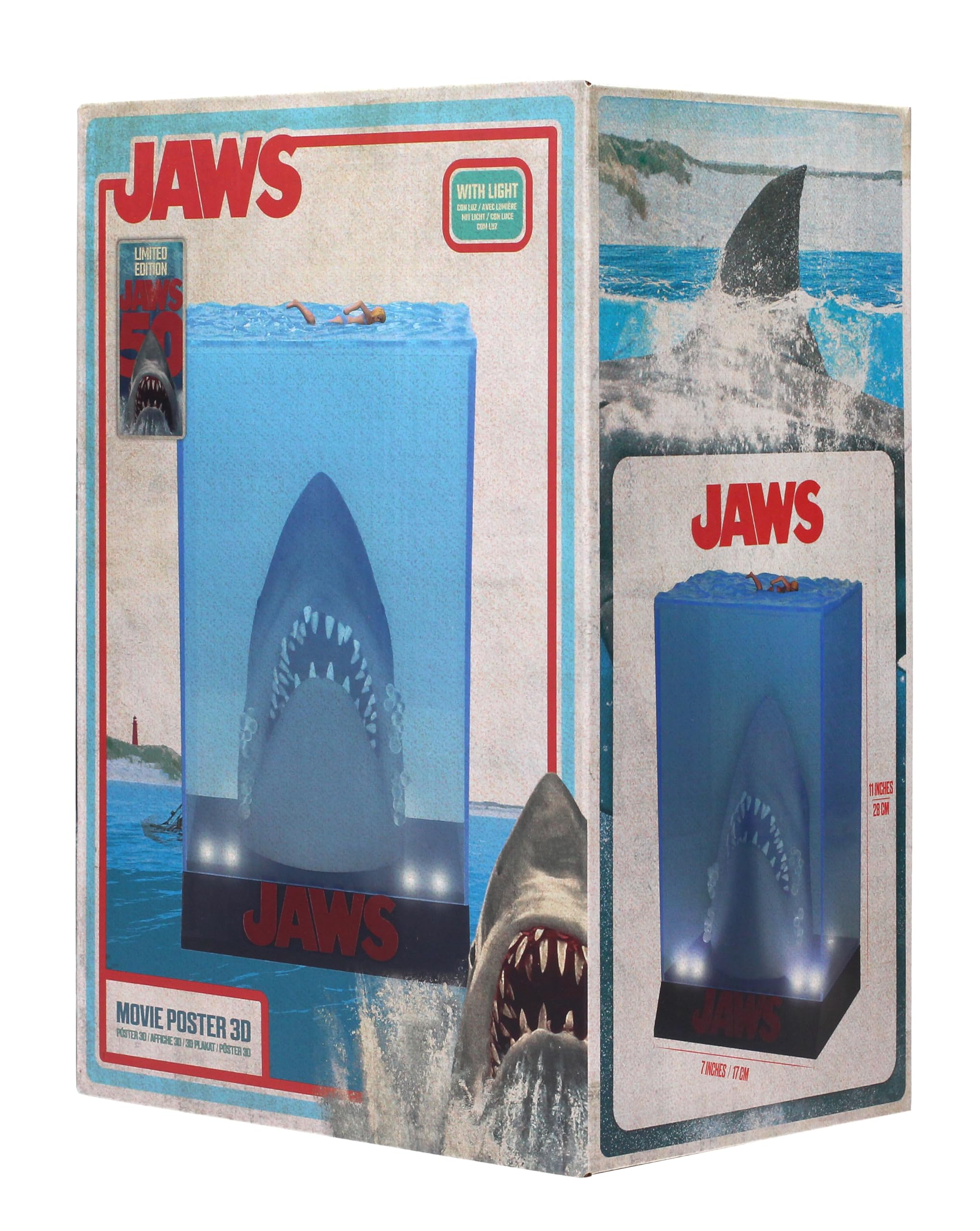 SD Toys Figurine avec lumière Poster 3D Requin Exclusive 50e Anniversaire