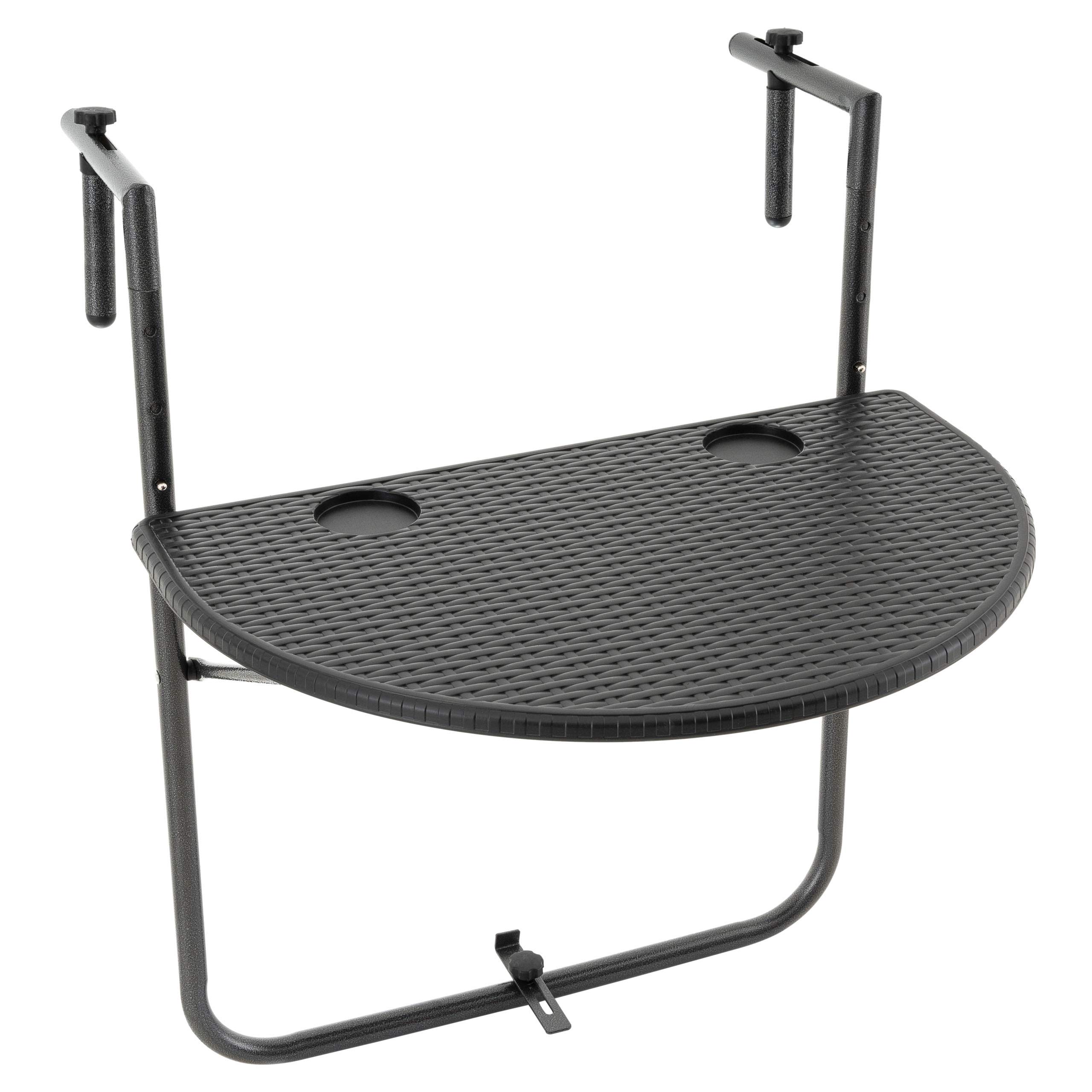 Nexos Trading Balkonhängetisch Balkontisch Wandklapptisch Hängetisch stabil klappbar 59,5 x 40 cm Farbe wählbar (Braun)