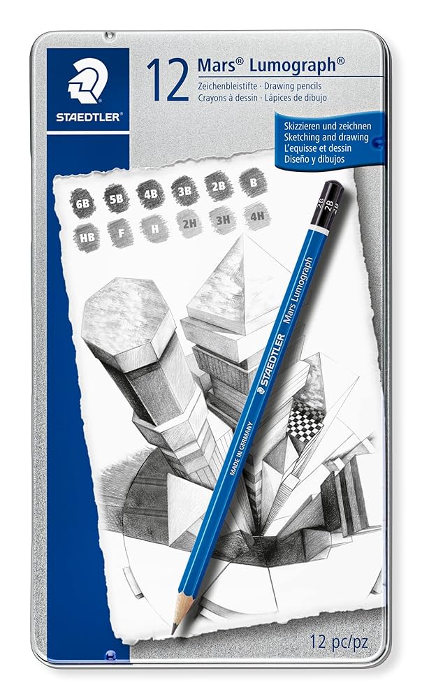Amazon.com : STAEDTLER Mars Lumograph Art Drawing Pencils