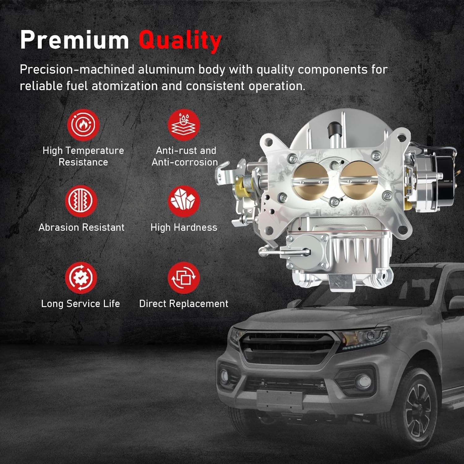 0-80350 Carburetor 350CFM 2BBL Electric Choke Carburetor Replacement for Holley 0-80350 (Performance Street Avenger) Compatible with GMC CJ5 CJ7 F100 Models