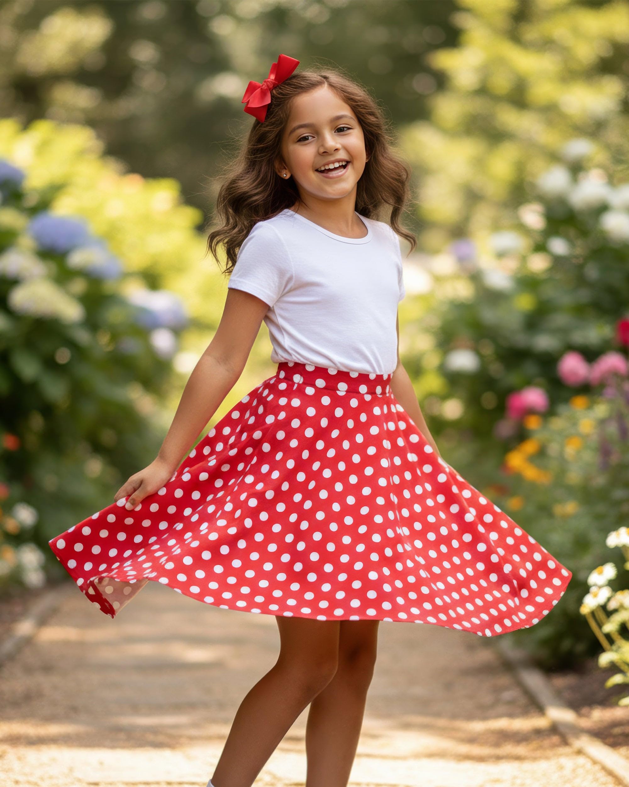 BlackButterfly Enfants Vintage Rockabilly Cercle Complet Années 1950 Jupe de Fille