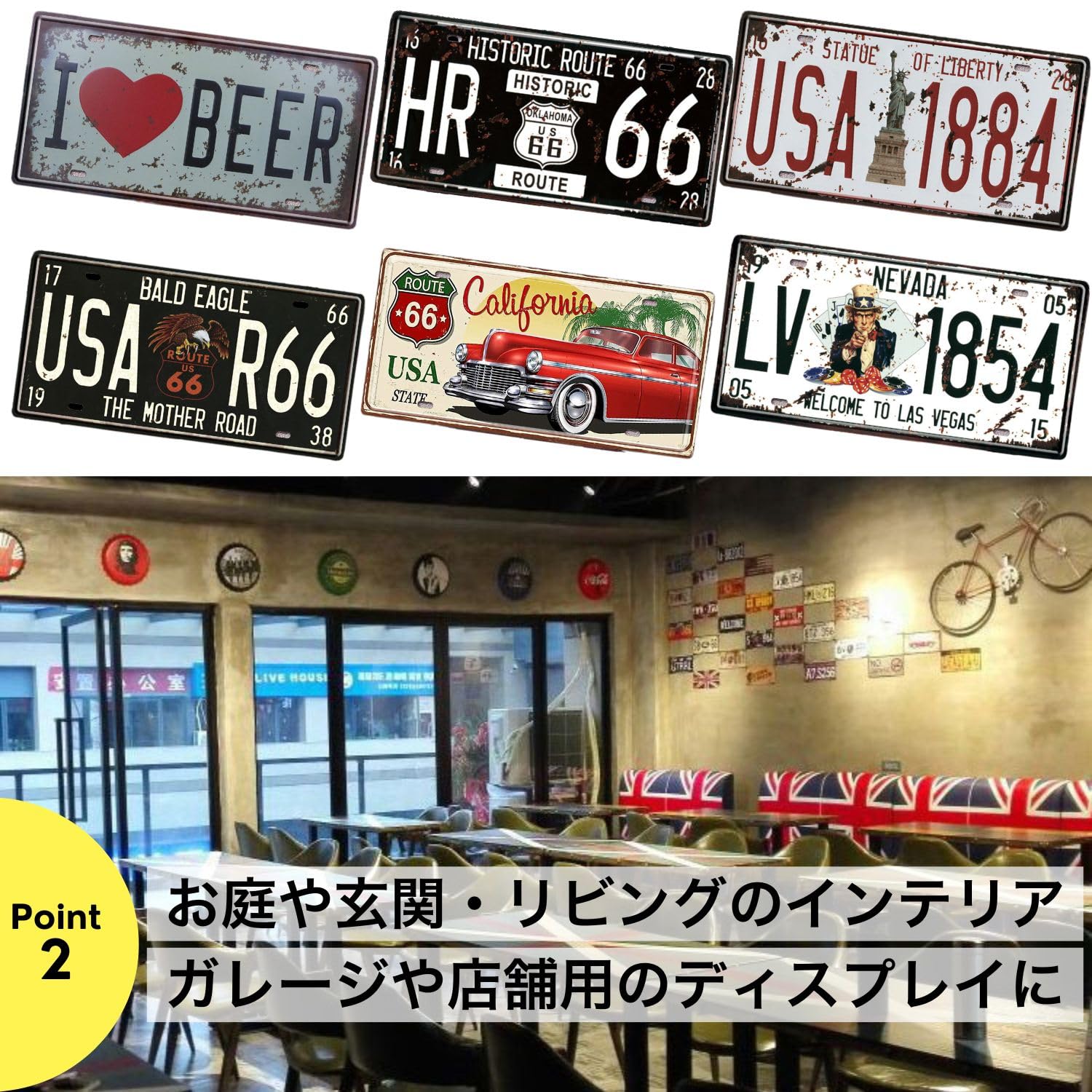 Amazon.co.jp: レトロプレート アンティーク ヴィンテージ ナンバー