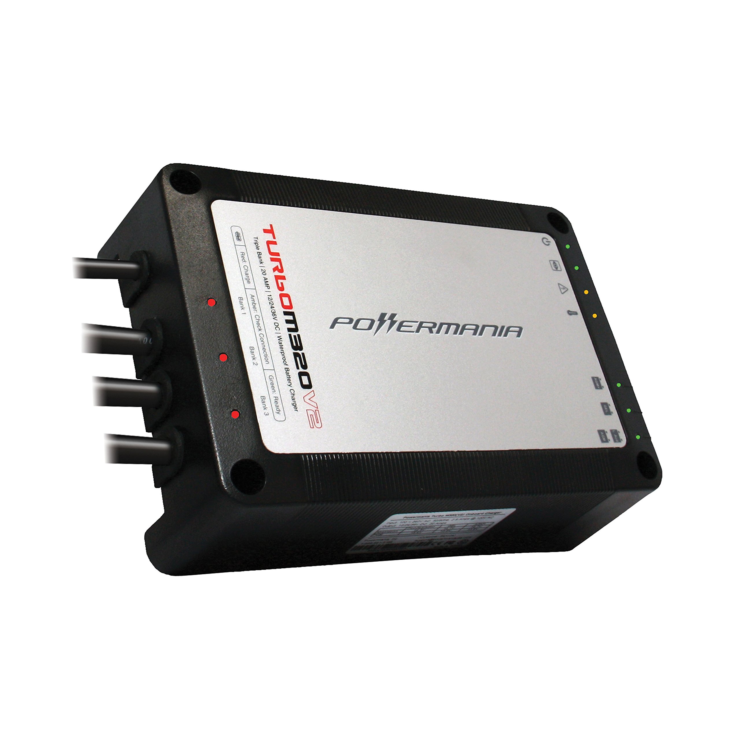 Powermania Turbo M240V2 waterproof battery charger (Dual Bank, 40A)