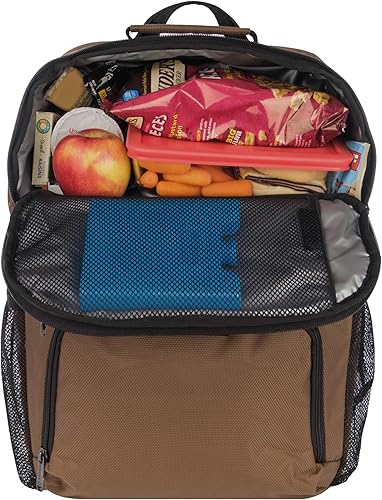 Vista 18 de Wolverine Mochila enfriadora de 36 latas con nailon duradero con cabeza de clavo, enfriador de doble compartimento y almacenamiento en seco, panel