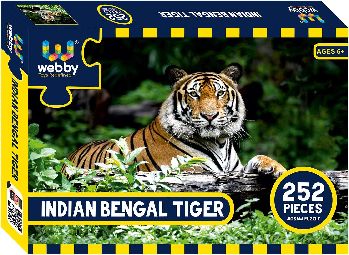 - Webby Kid Indian Bengal Tiger Jigsaw Puzzle, 252 Pieces