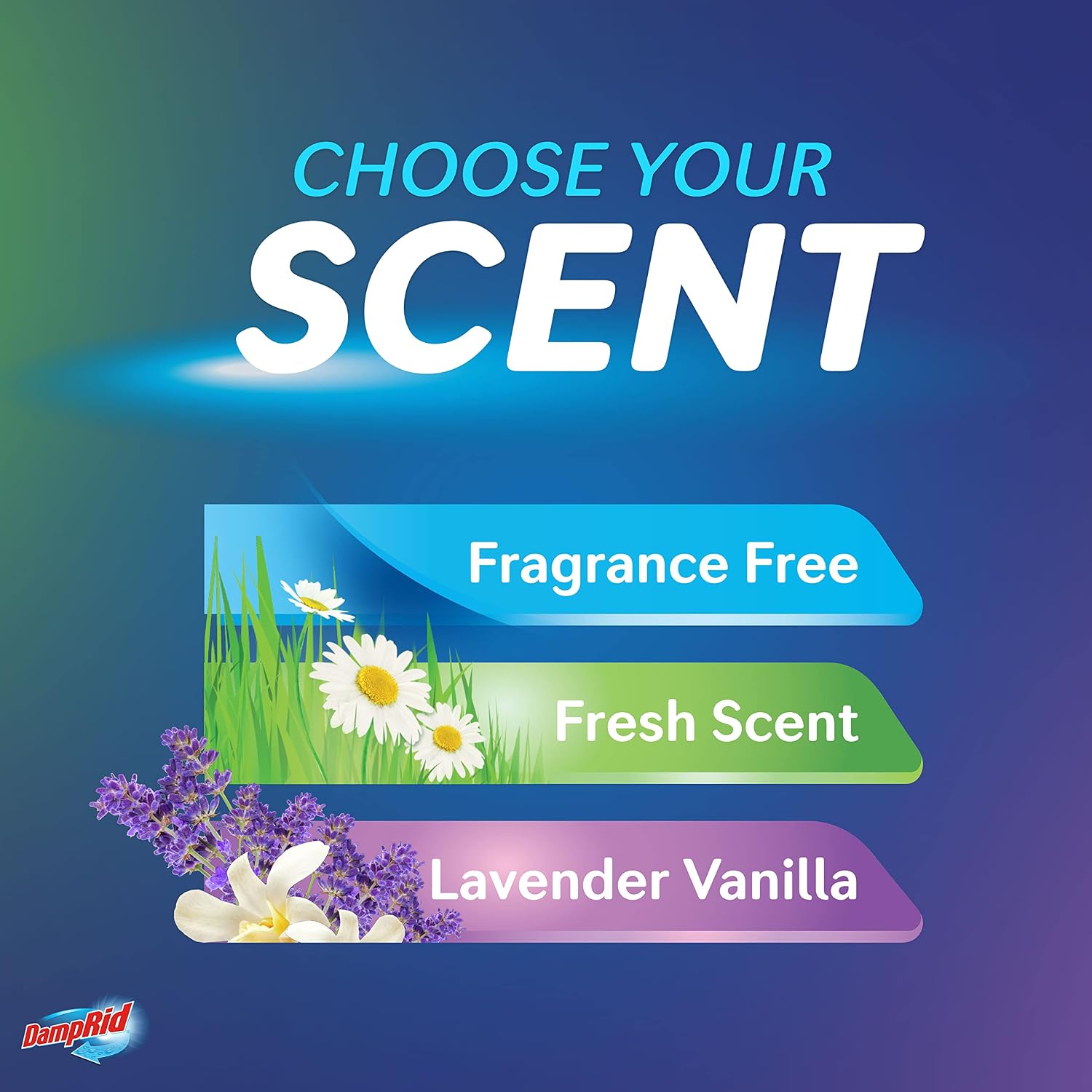 DampRid Lavender Vanilla Hanging Moisture Absorber, 16 oz., 3 Pack - Eliminates Musty Odors for Fresher, Cleaner Air, Ideal Moisture Absorbers for Closet, Blue, Small - 8