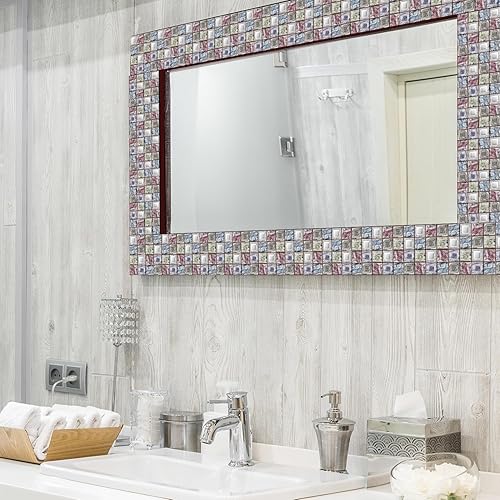 Miniatura 3 de Adhesivo para azulejos de mosaico, despegar y pegar, pegar en azulejos de pared para cocina, azulejos de pared, calcomanías de baño, autoadhesivas,