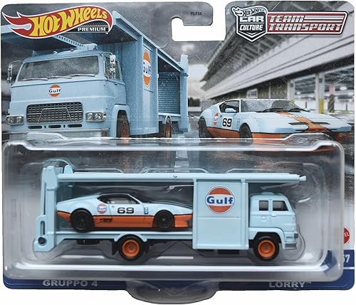 Mattel Hot Wheels Equipo Transporte De Tomaso Pantera Gruppo 4 Segunda Historia Lorry, Azul #57 [Golfo]