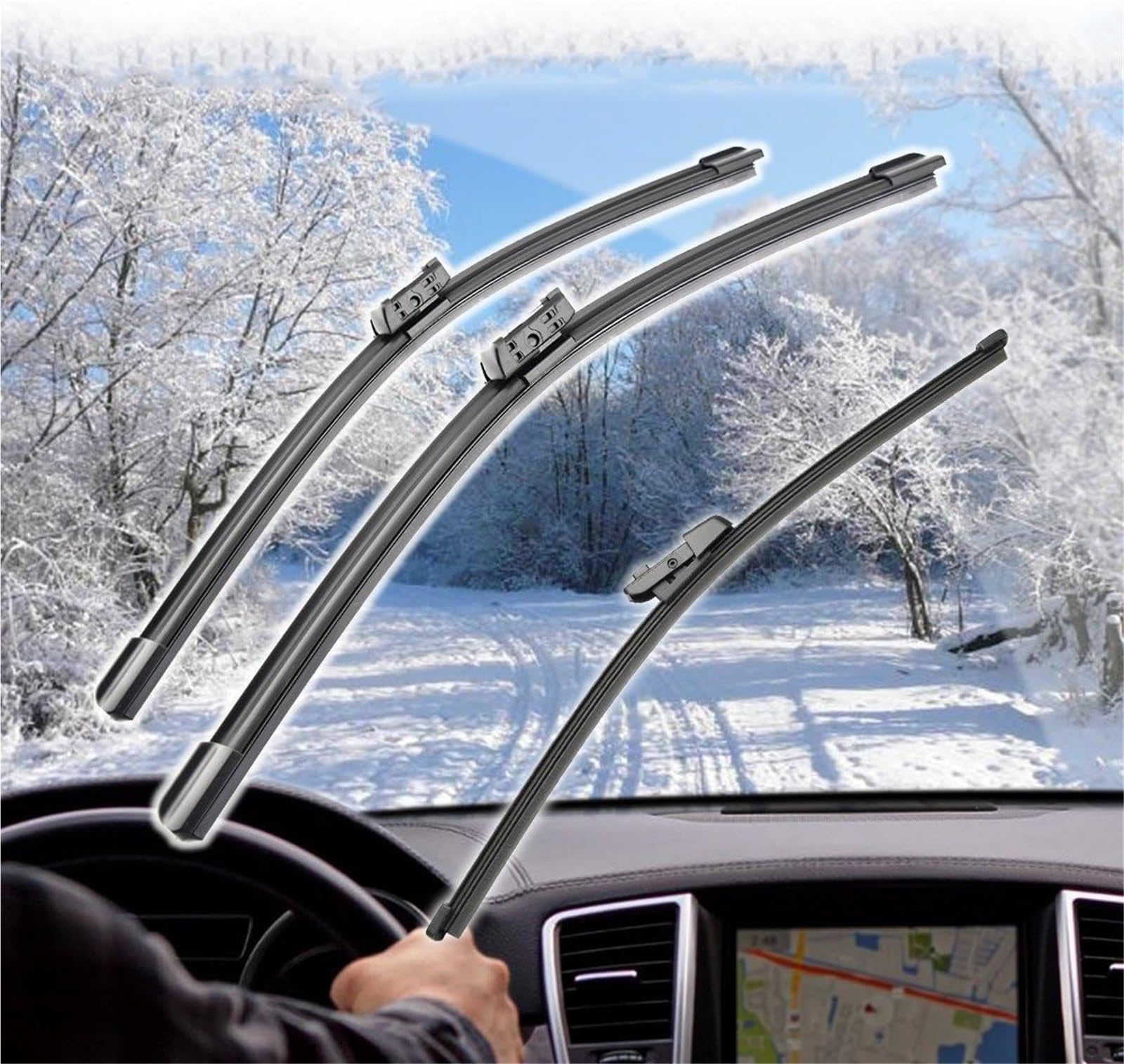 tergicristallo per auto Spazzole tergicristallo per VW per TIGUAN MK2 anteriori e posteriori, spazzole tergicristallo per auto