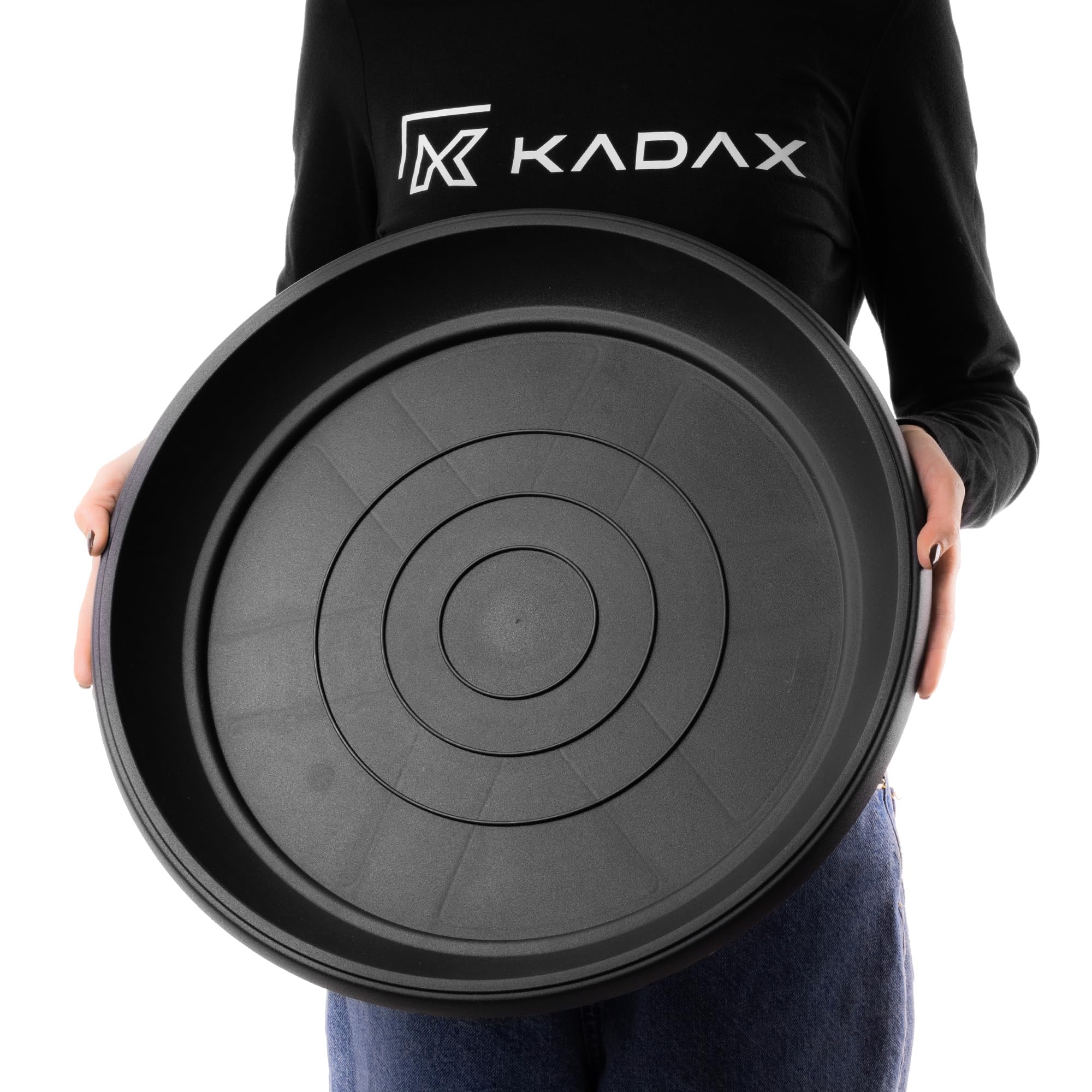 KADAX Soucoupe de Pot de Fleurs, Ronde, diamètre : 46 cm, en Plastique, pour l'intérieur et l'extérieur, Accessoire pour Pots de Fleurs et Pots de Plantes, Anthracite