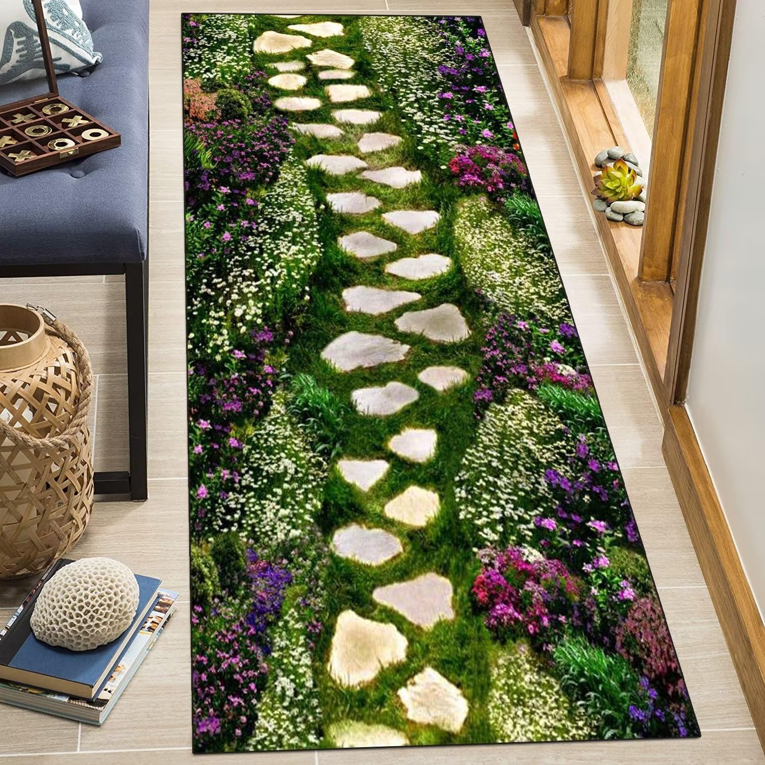 Chodniki dywanowe do korytarzy antypoślizgowe 70X500CM chodniki do hal długie dywany do korytarzy dywan do długiego korytarza 3D zielony chodnik kuchenny zmywalny dywan mata podłogowa do