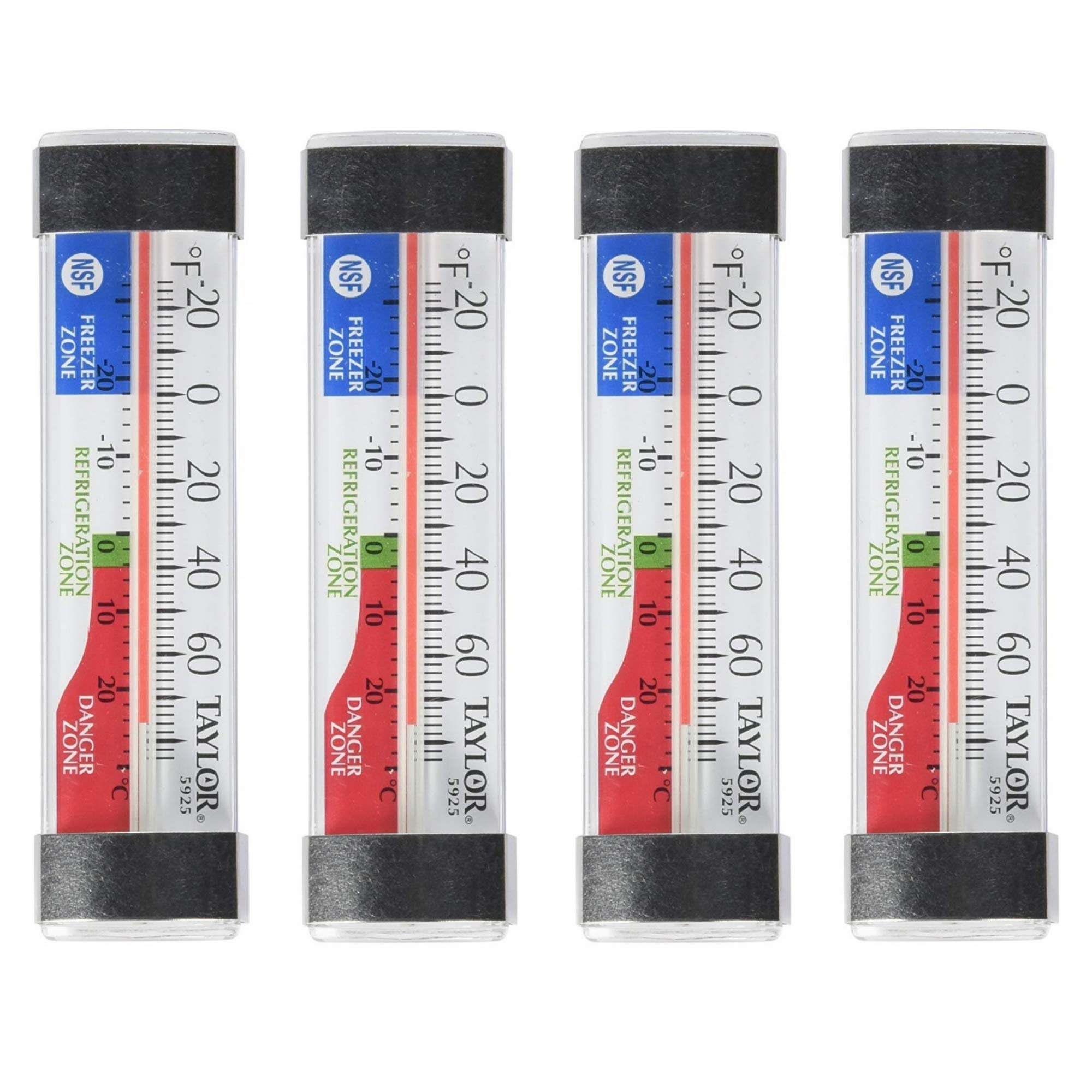Taylor Precision Products 5925N Classic Design Freezer/Refrigerator Utility Thermometer, 4 PACK4