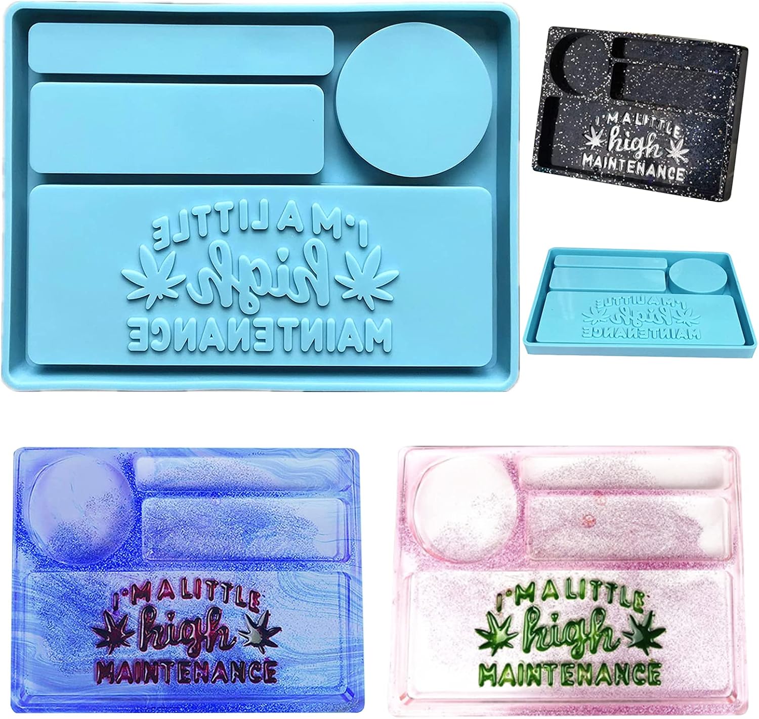 Rolling Tray Mold for Epoxy Resin Maple Leaf Tray Mold