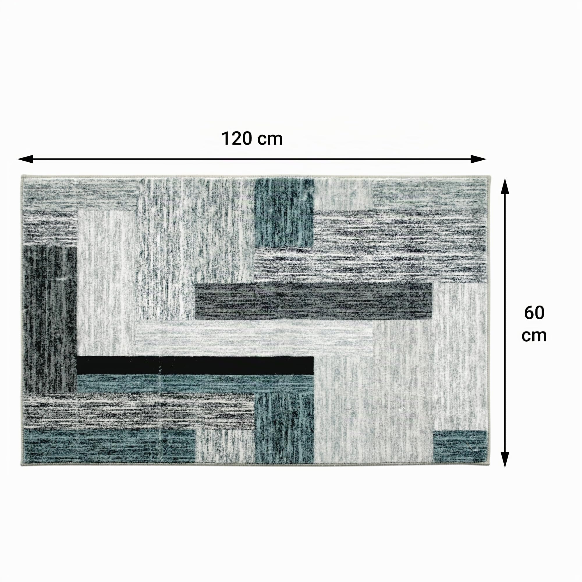 Comart - Tappeto Shedir - Pelo Corto Morbido - 60x120 cm - Grigio Azzurro