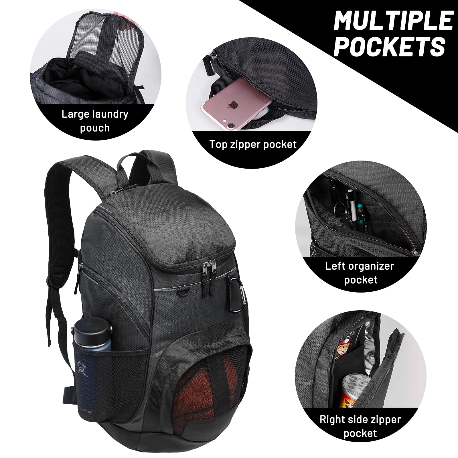 MIER Basketball Backpack Large Sports 