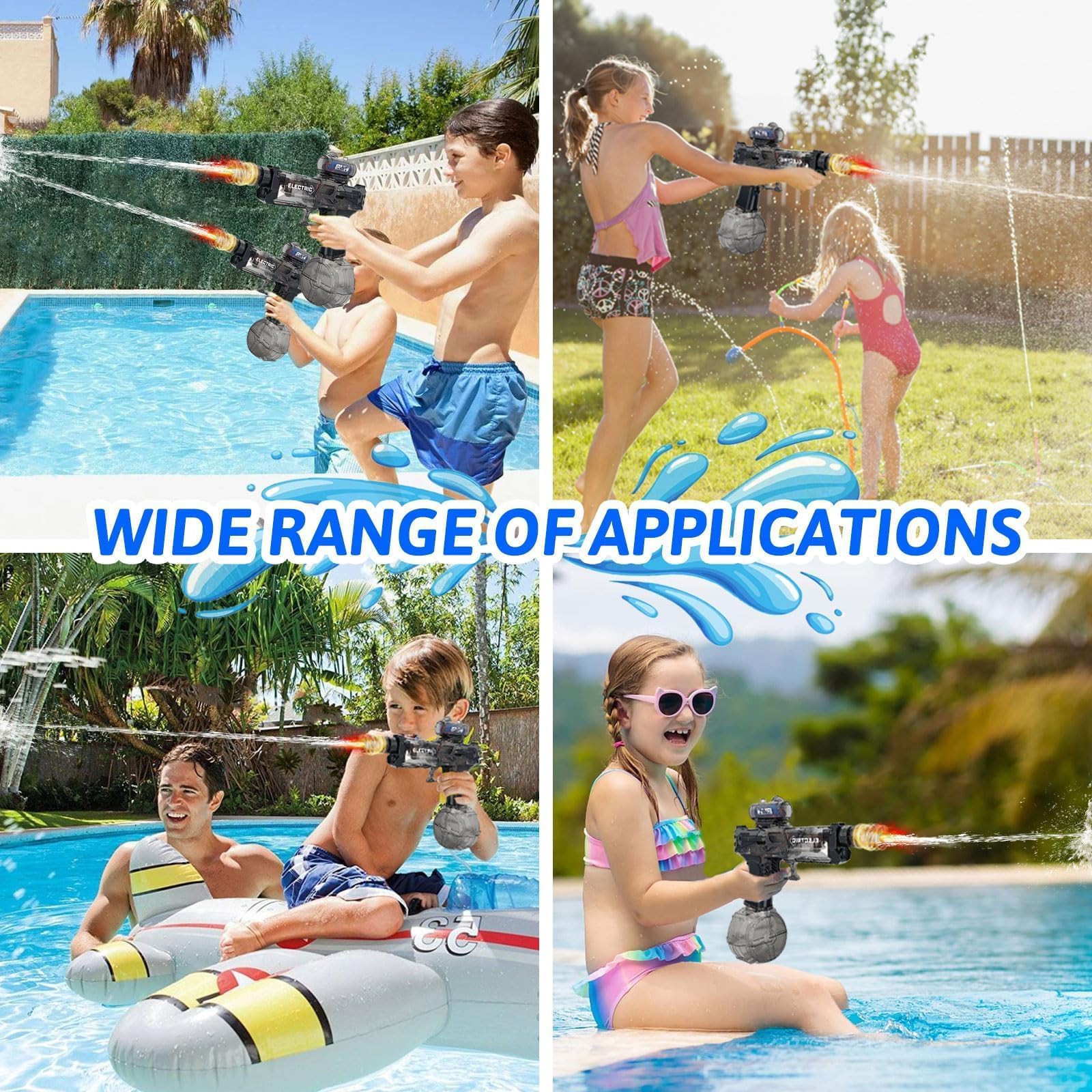 KutaKuta Electric Water Gun, Large Capacity High Powered Squirt Electric Water Pistols, Range 20FT - Image 4