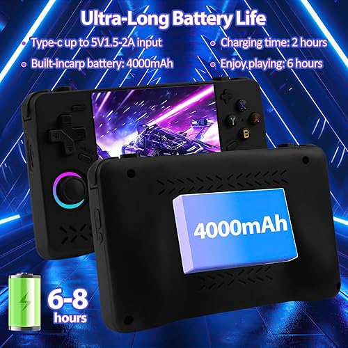 Miniatura 4 de Consola de juegos portátil XF40H actualizada, consola de juegos retro precargada juegos clásicos con múltiples emuladores, pantalla 4K HD IPS de 4.0