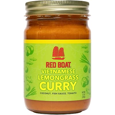 Red Boat Fish Sauce Vietnamese Lemongrass Curry | Deliciously complex flavors ready in 20 min | Simple ingredients, nothing artificial | 12 oz