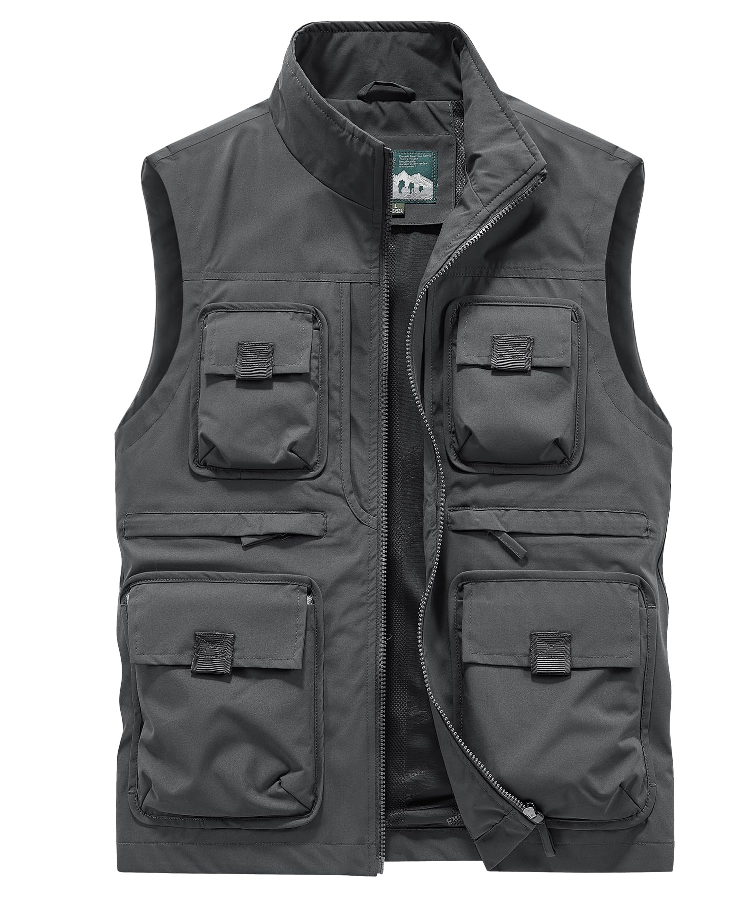 Uomo Gilet da Pesca All'aperto Casual Asciugatura Rapida Giubbotto Senza Maniche Leggero Traspirante Panciotto Safari Lavoro Reporter Caccia FotografiGiacche con Multitasche