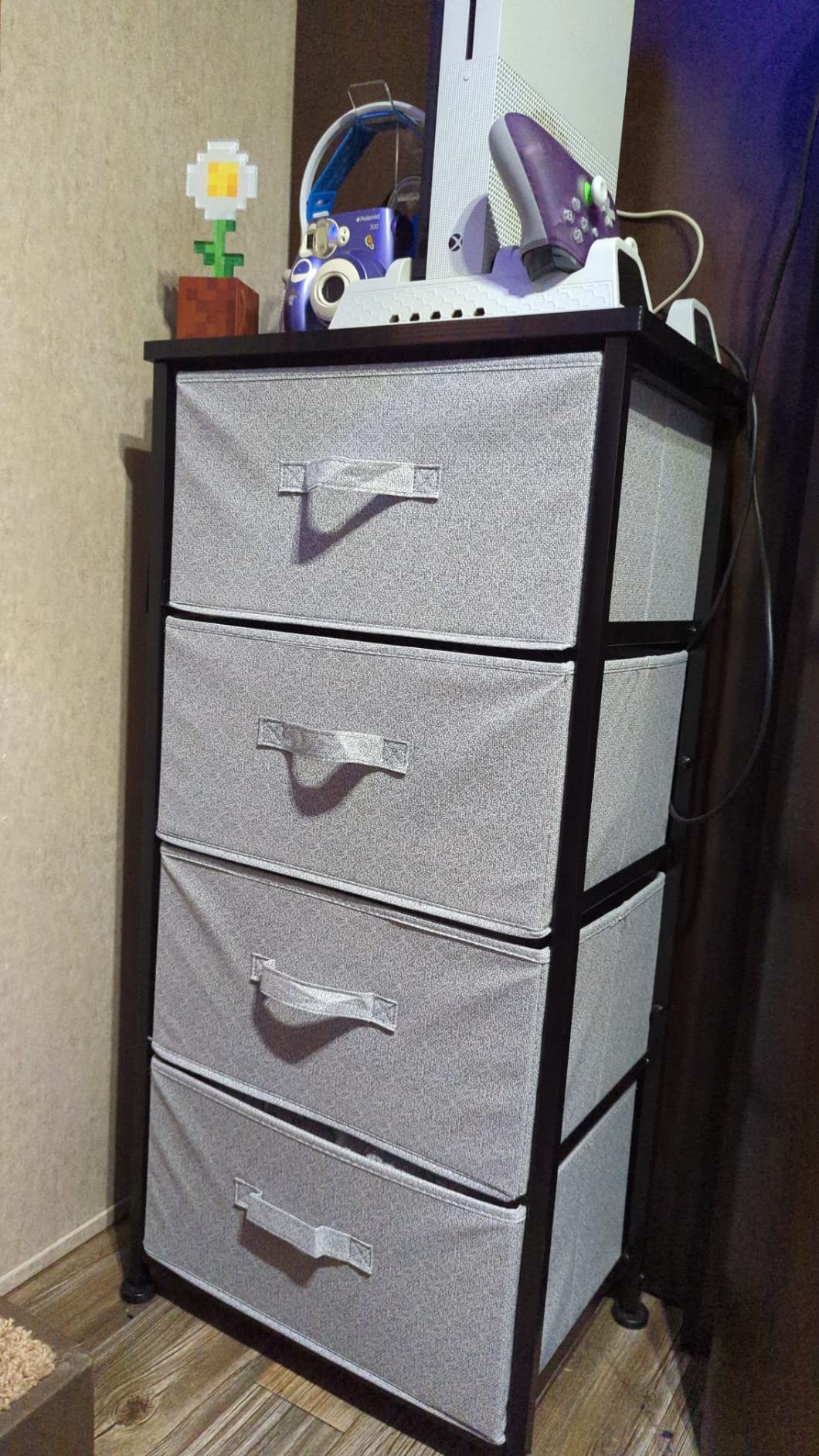 9/mo Finance Amazon Basics Fabric 4Drawer Storage Organizer Unit