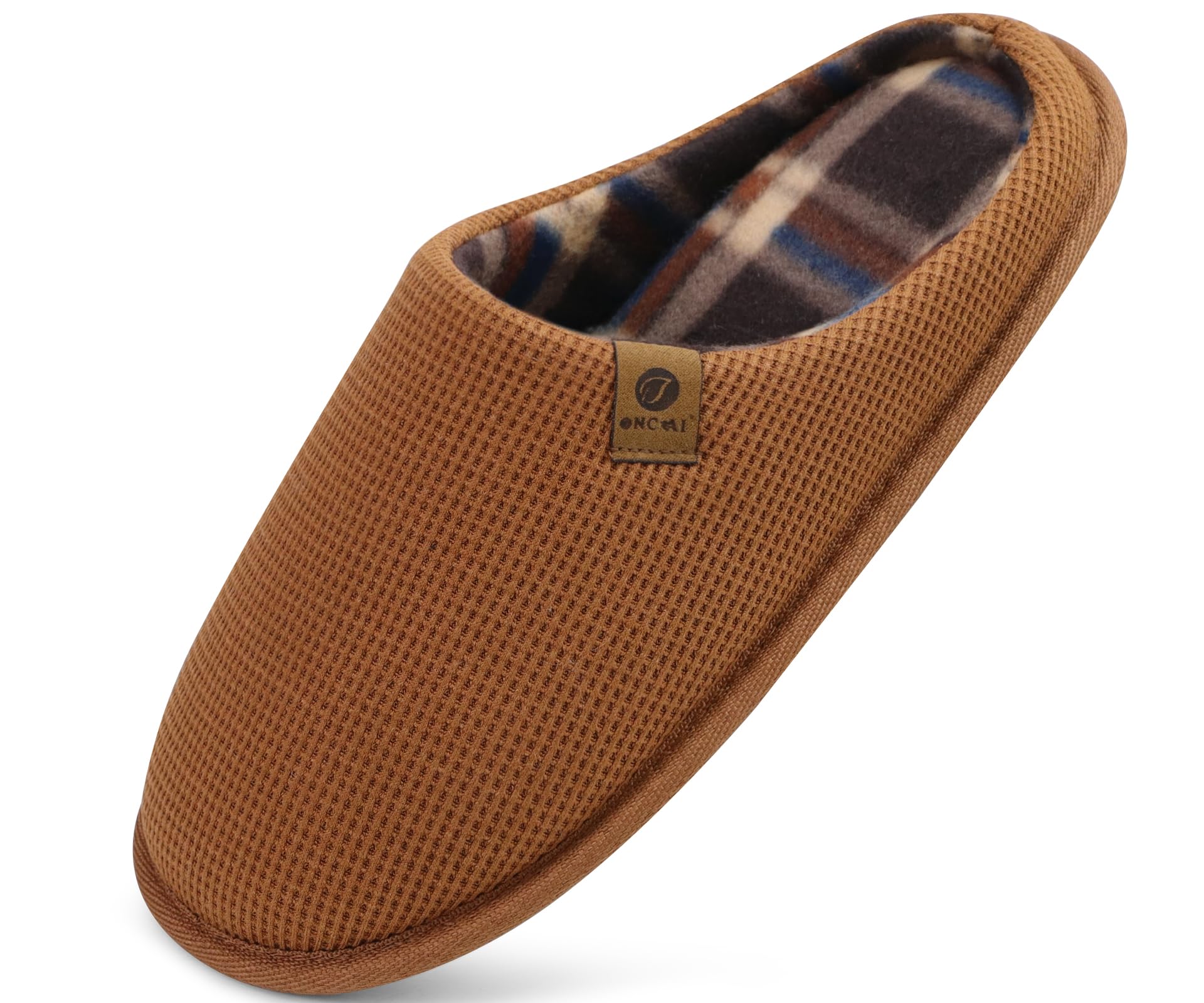 ONCAI Pantofole da Uomo Invernali Ciabatte da Casa con Memory Foam Calde Pelliccia Sintetica Cotone Scarpe Accogliente Antiscivolo Suola EU Dimensione 40-49