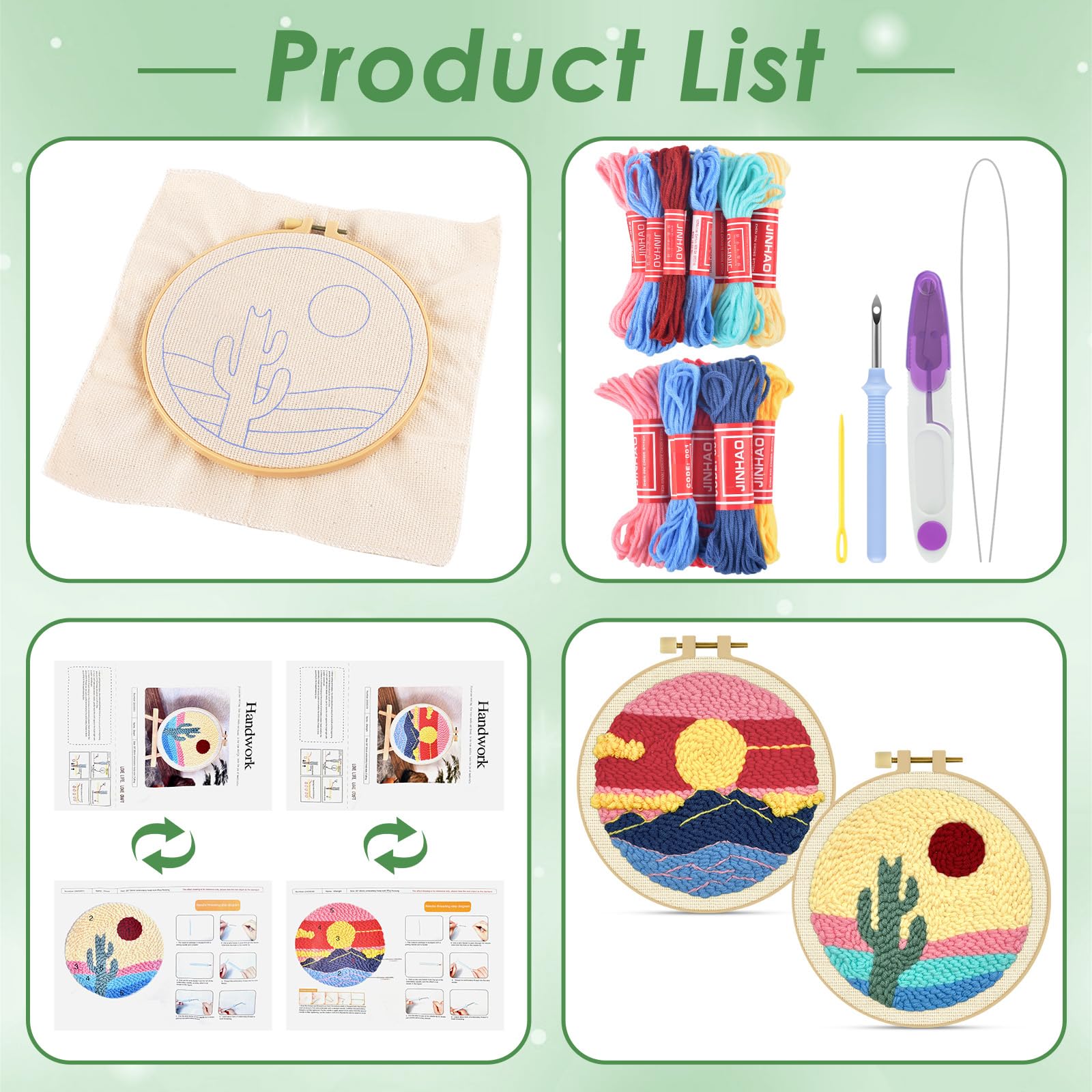 Punch Needle Embroidery Kit - Beginner DIY Art -2