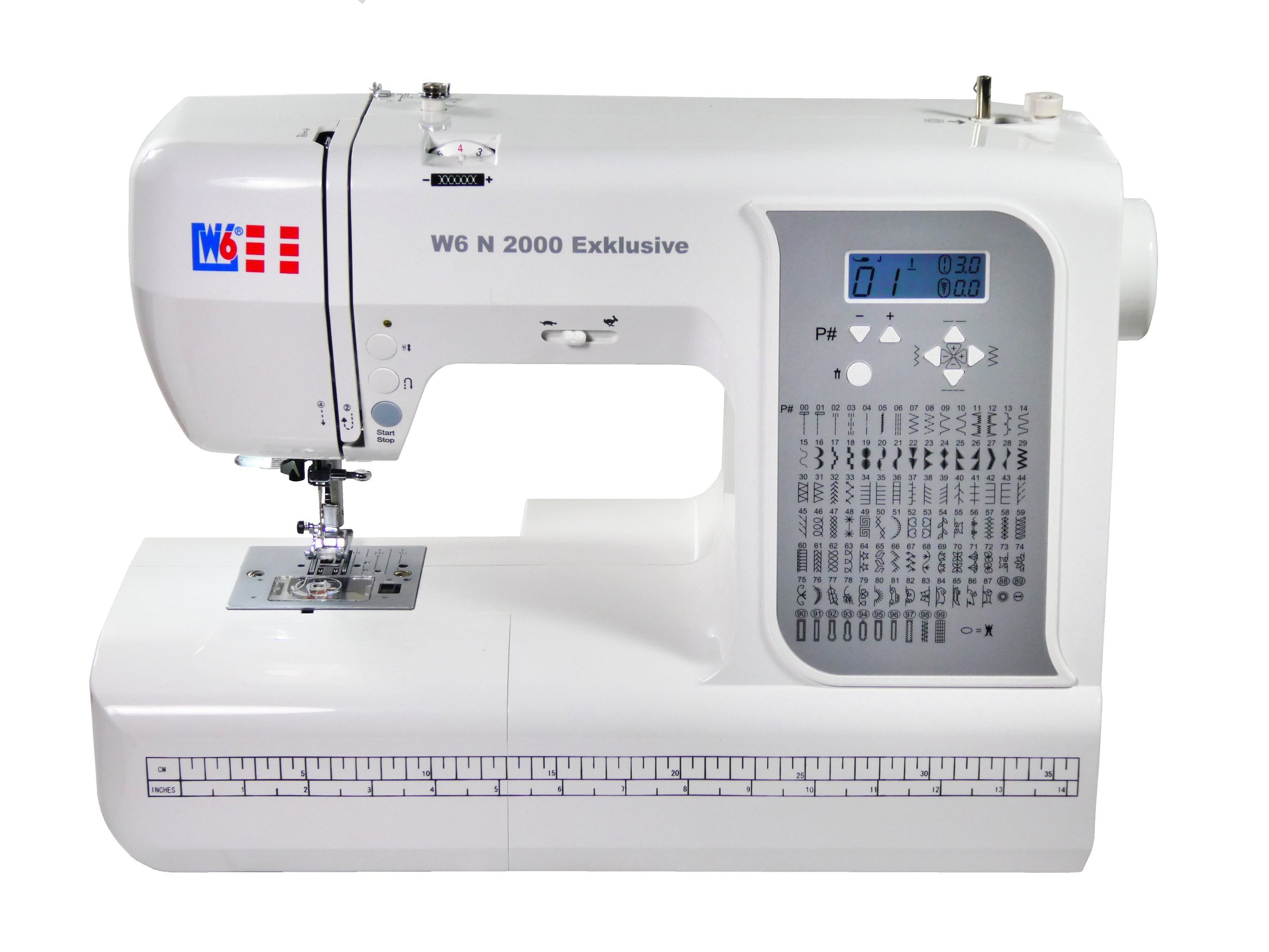 W6 WERTARBEIT W6 N 2000 Exklusive Computer-Nähmaschine-Nähen, Patchen, Quilten (100 Programme)