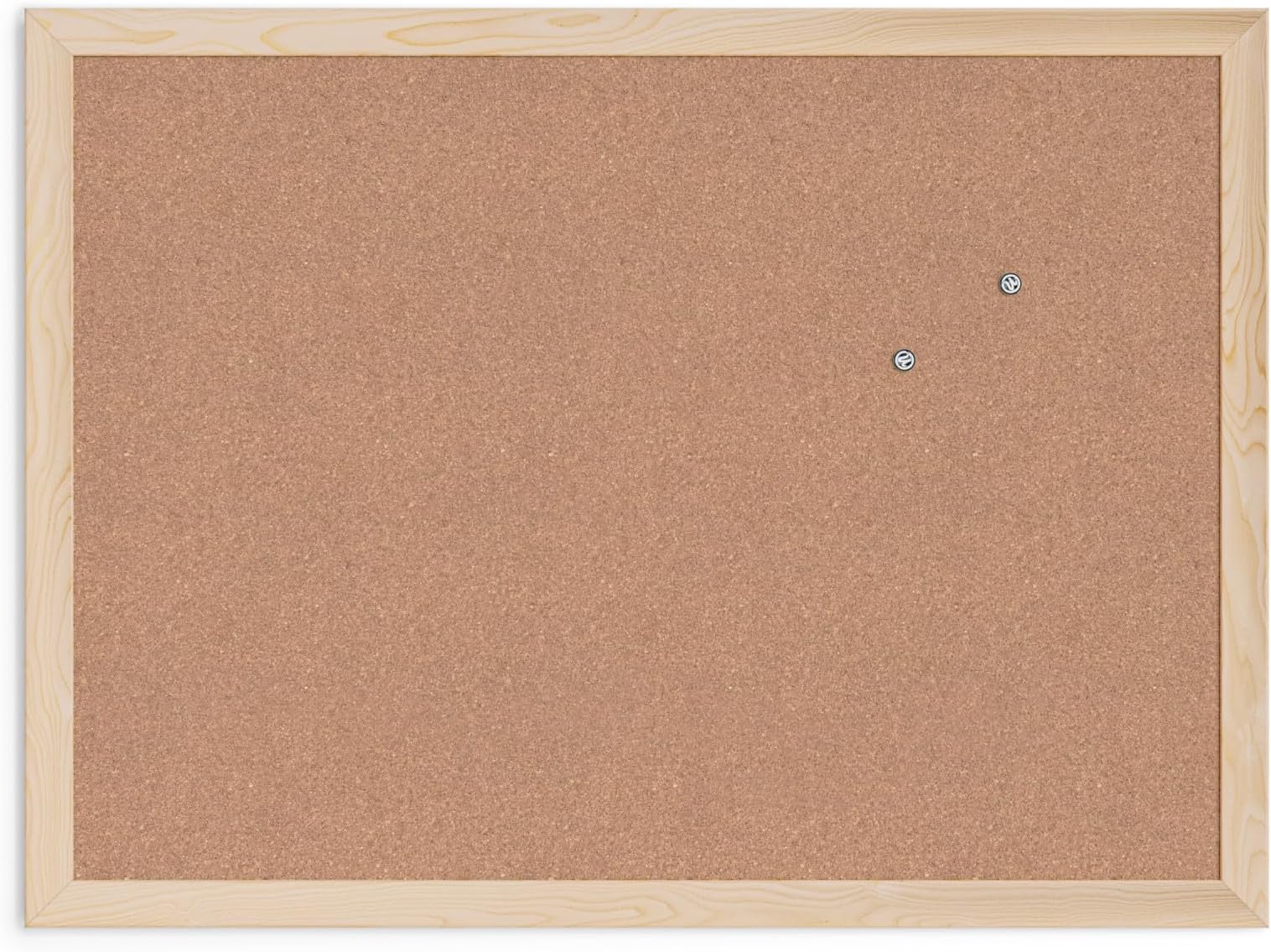 Cork Bulletin Board, 18" x 24" Inches, Light Birch Wood Frame (265U00-01)