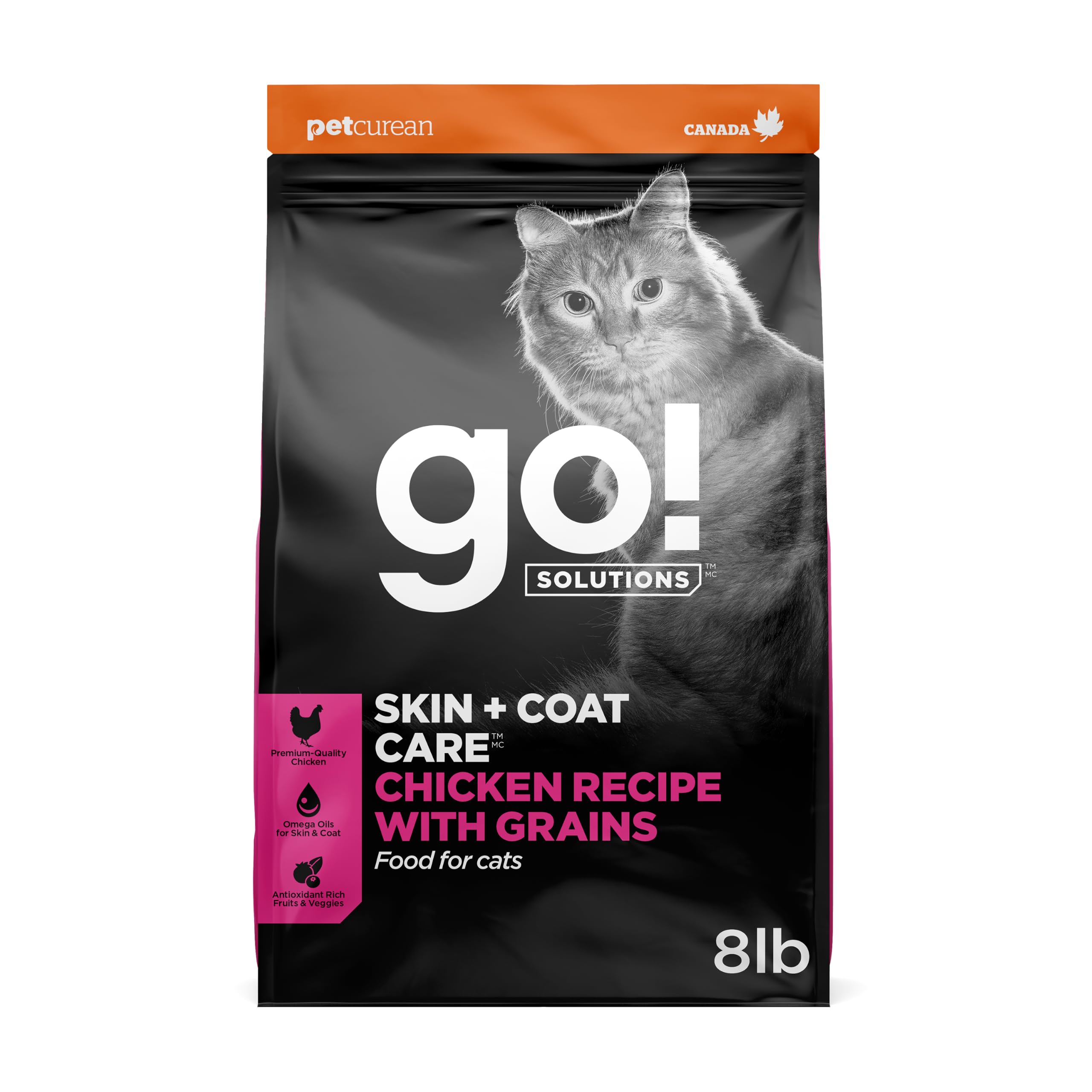 Go Solutions Skin and Coat Care Chicken Dry Cat Food