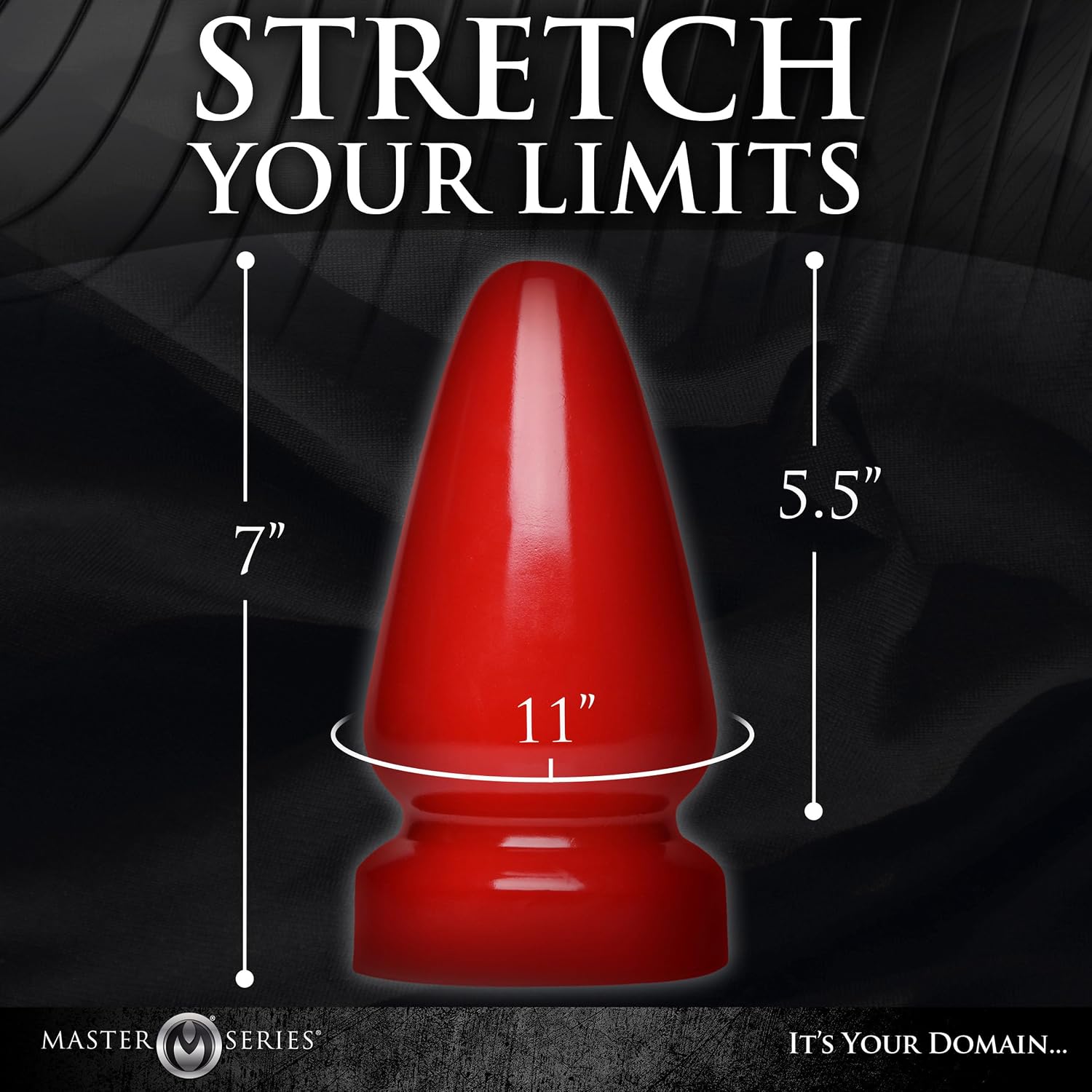 Master Series The Destructor Butt Plug, Small, Red (AC581-SMALL)