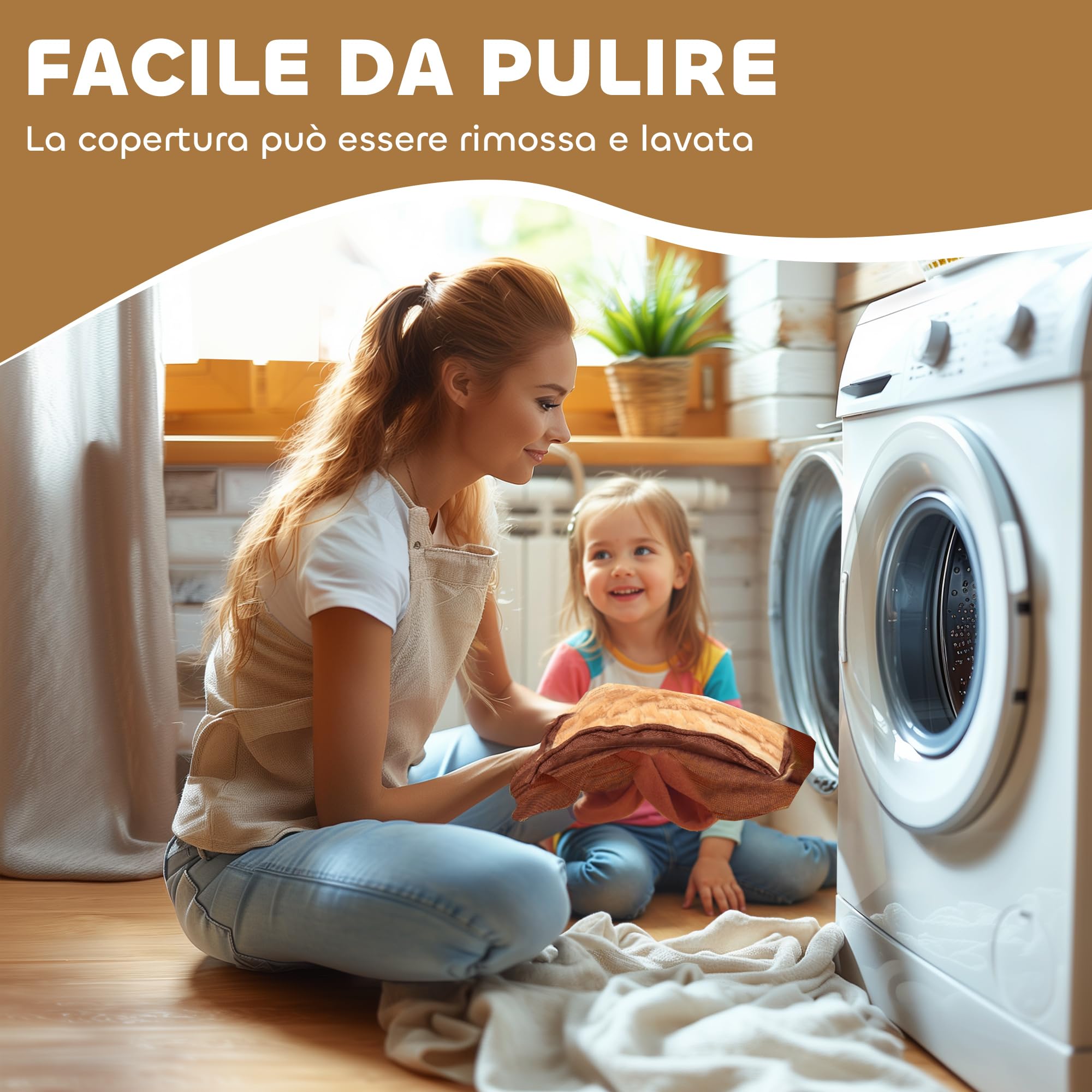 AIYAPLAY Cavallo Elettrico per Bambini 1.5-5 Anni 74x34x51 cm Marrone | con Pedali, Rotelle e Suoni Integrati, Cavallo Giocattolo in Peluche, PP, Metallo e ABS