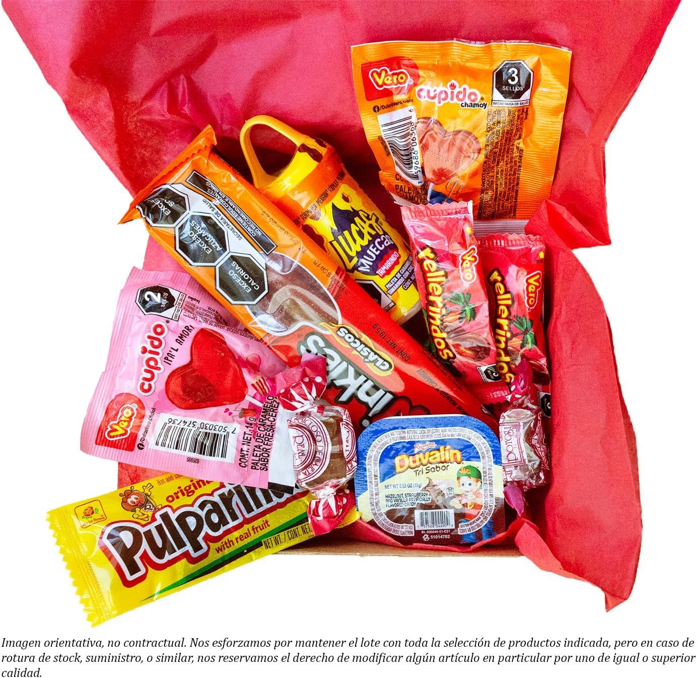TLT FOODS Lotto Dolci Messicani – Confezione Varietà di Caramelle Piccanti da Regalare, Mix Assortito di Dolci e Caramelle, Candy Box Snack Messico, Chamoy, Pelon Pelo Rico, Pulparindo, Tamarindo (S)
